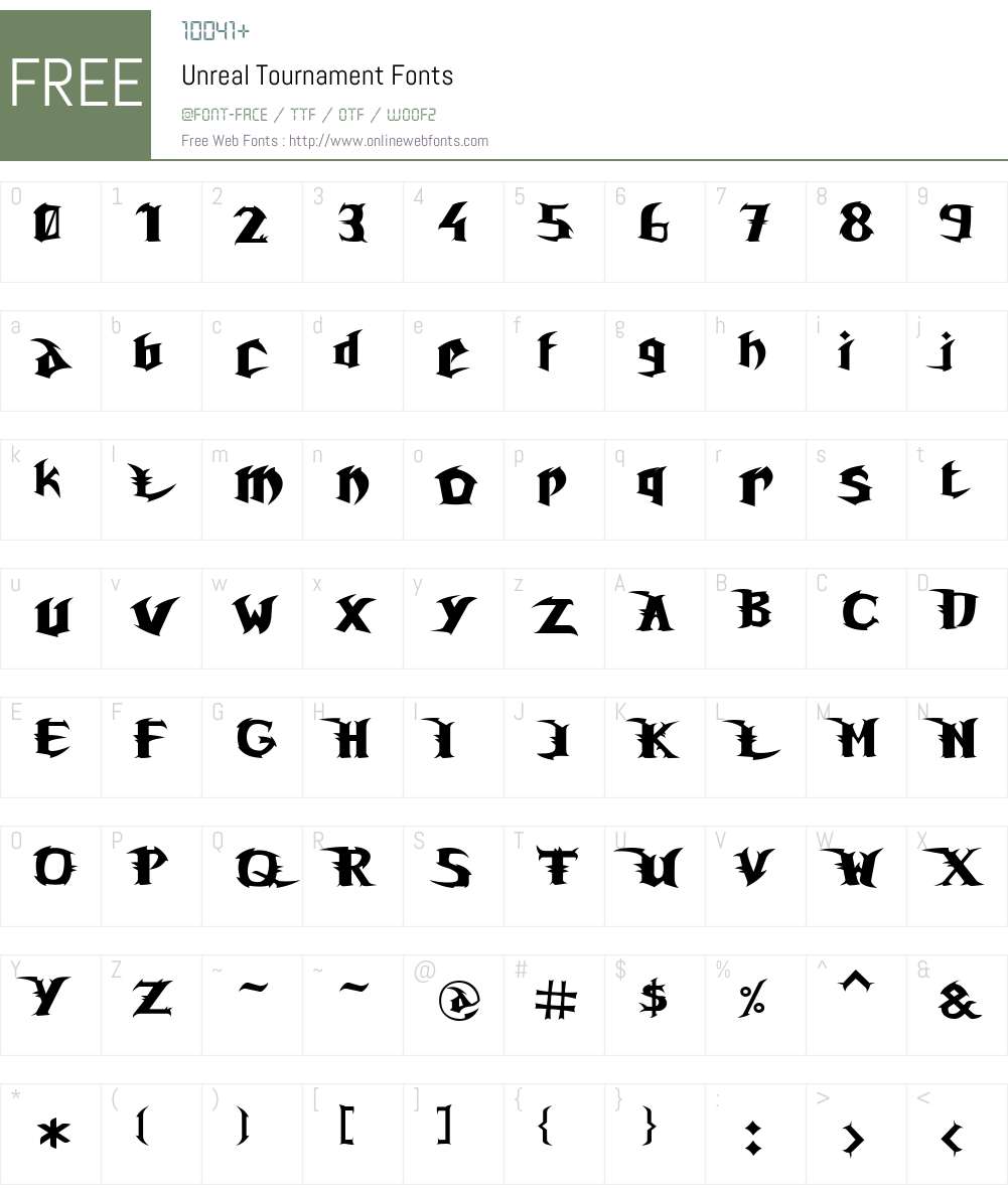 Unreal Tournament Font Screenshots