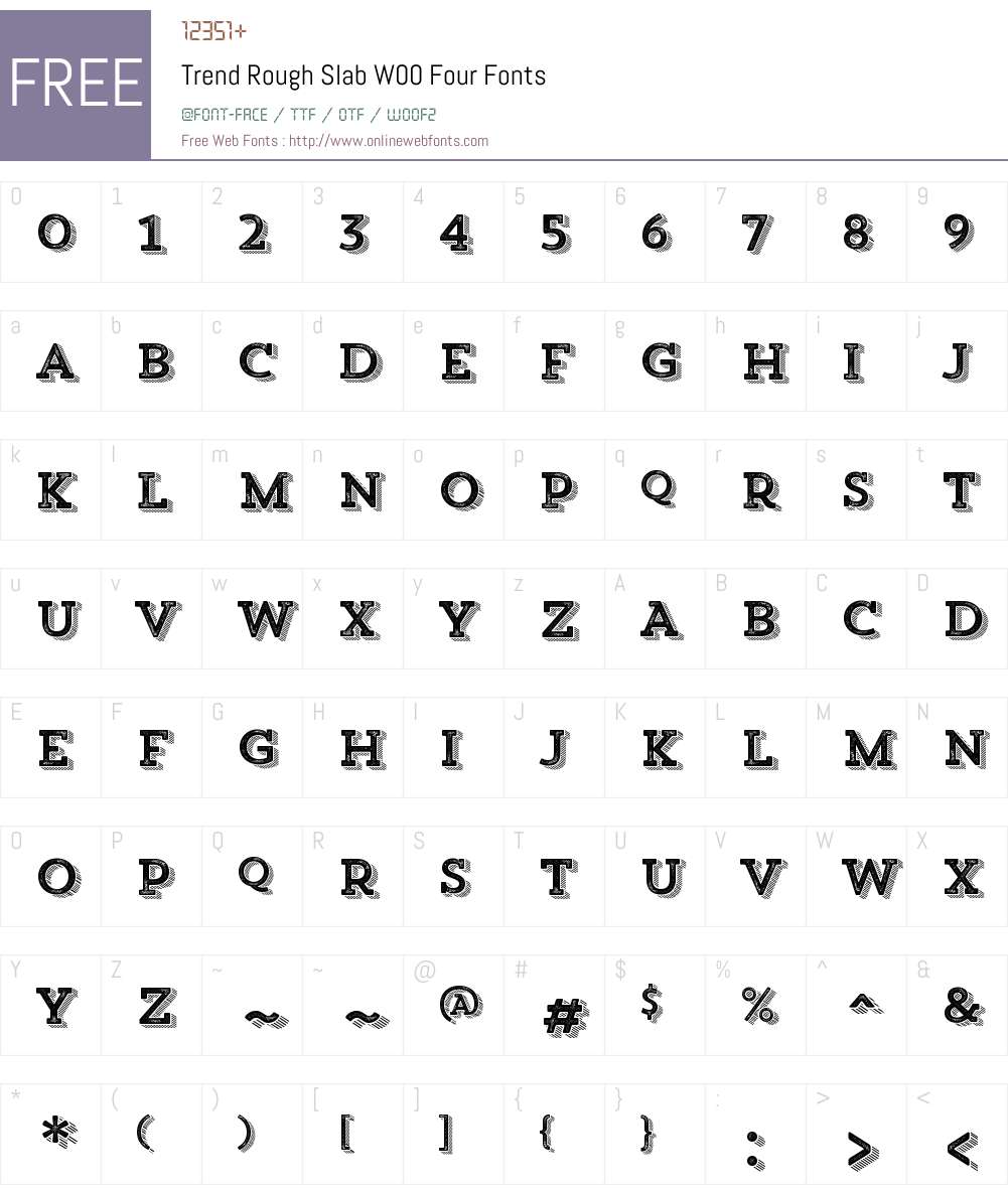TrendRoughSlabW00-Four Font Screenshots