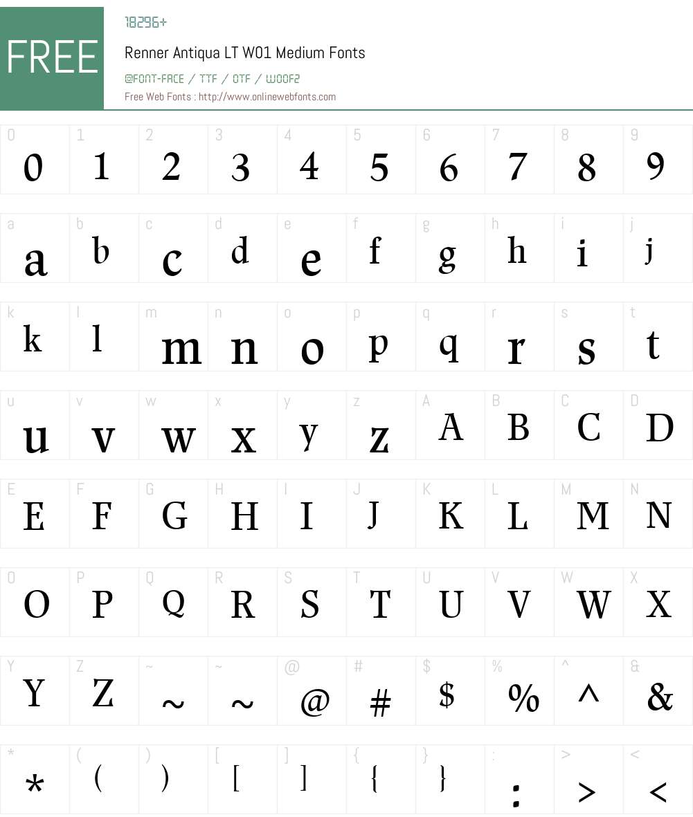 RennerAntiquaLTW01-Medium Font Screenshots