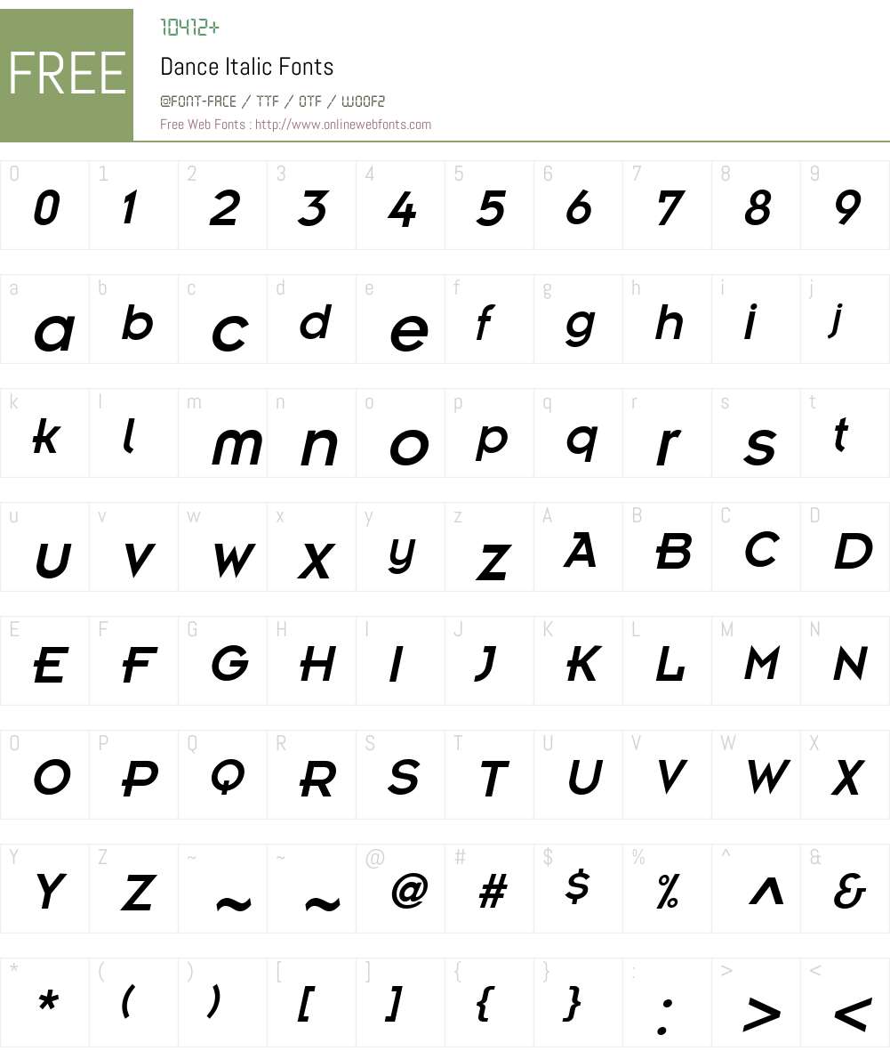 Dance Font Screenshots