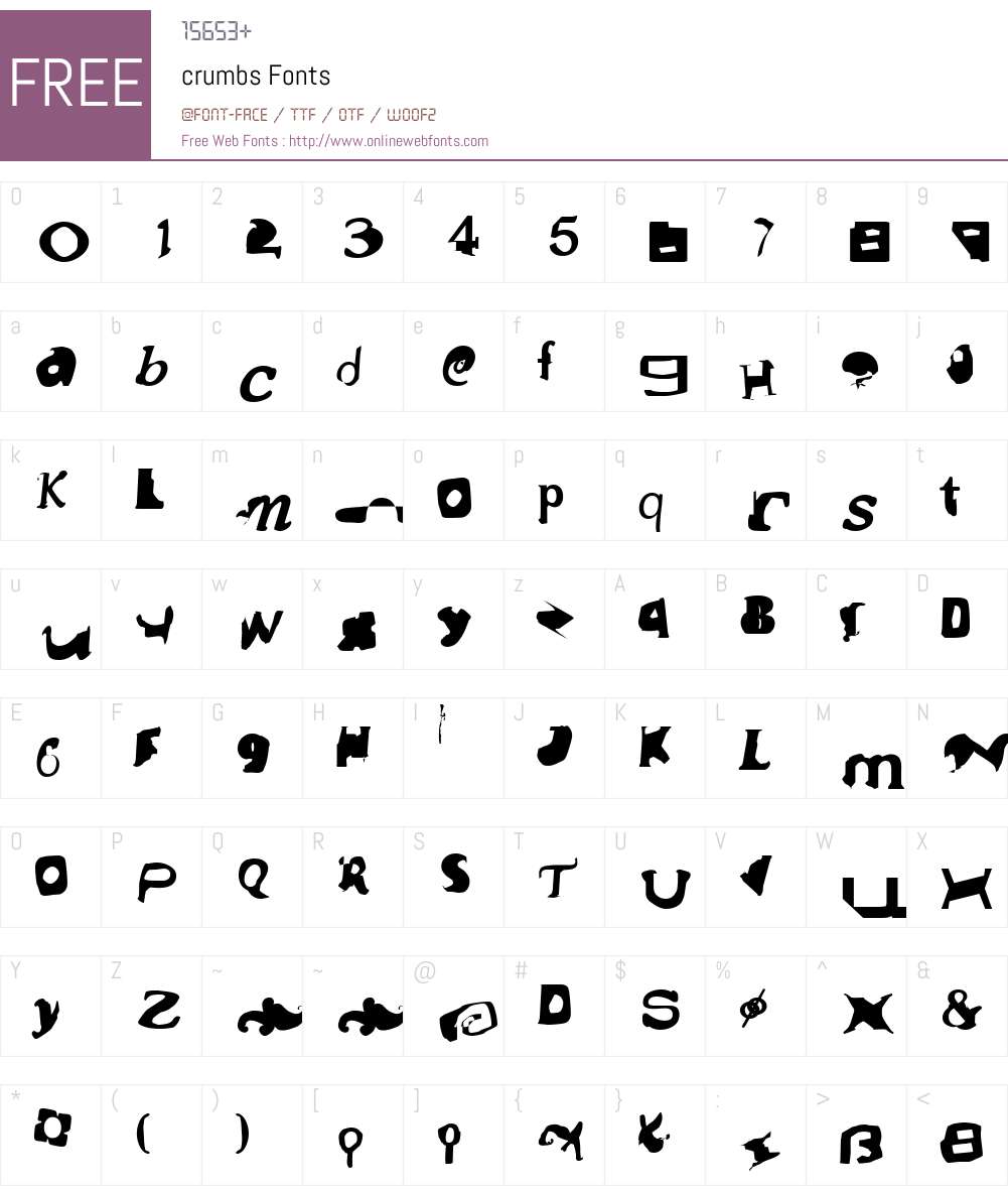 crumbs Font Screenshots