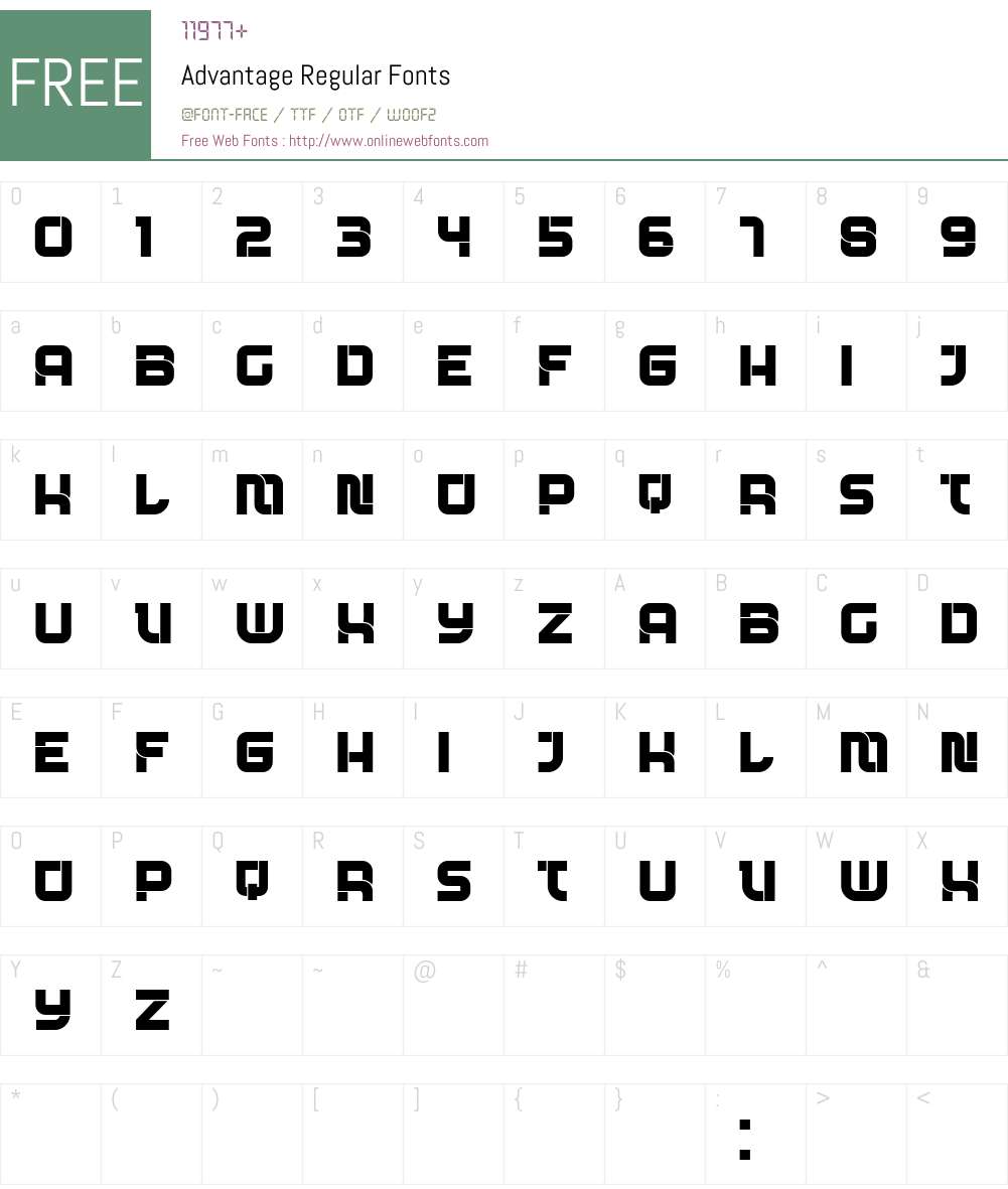 Advantage Regular 1.000 Fonts Free Download - OnlineWebFonts.COM