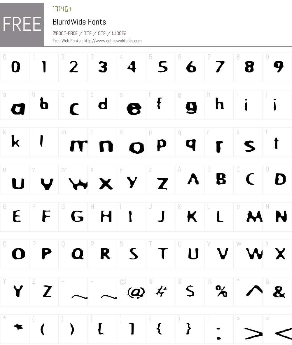 Blurrd Font Screenshots