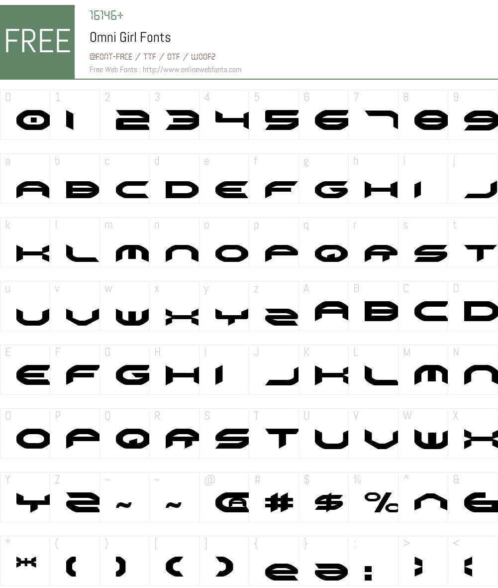 Omni Girl Font Screenshots