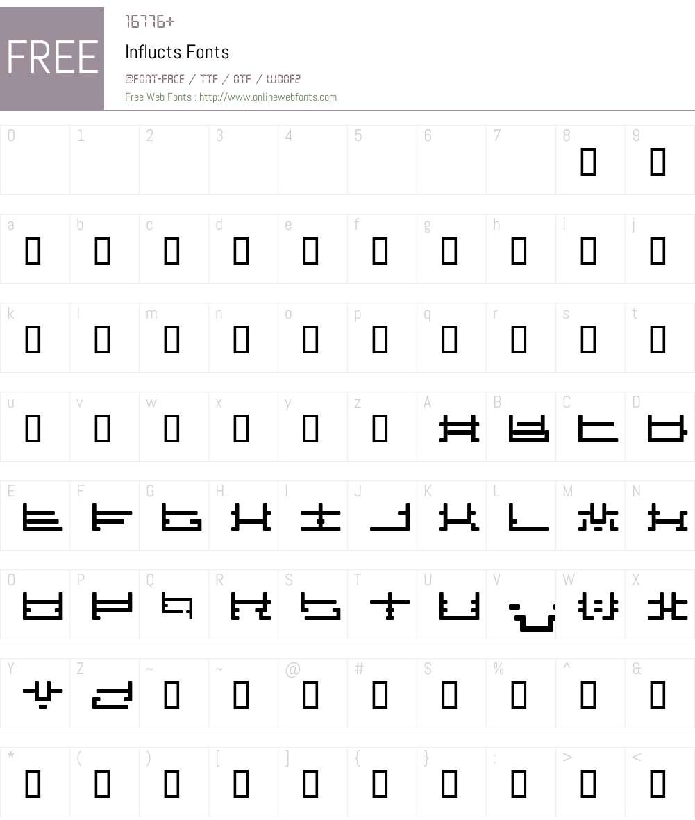 Influcts Font Screenshots