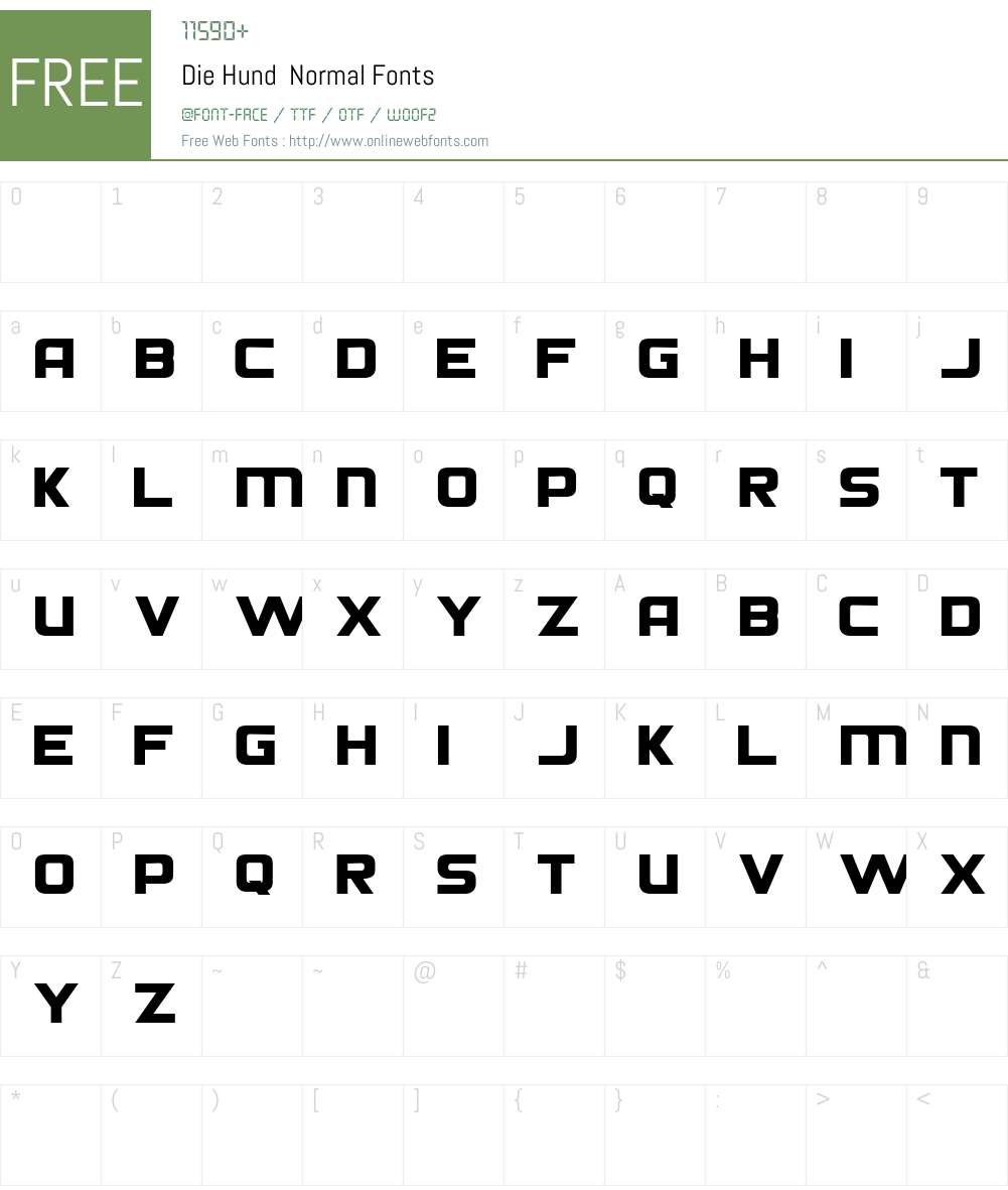 Die Hund Font Screenshots