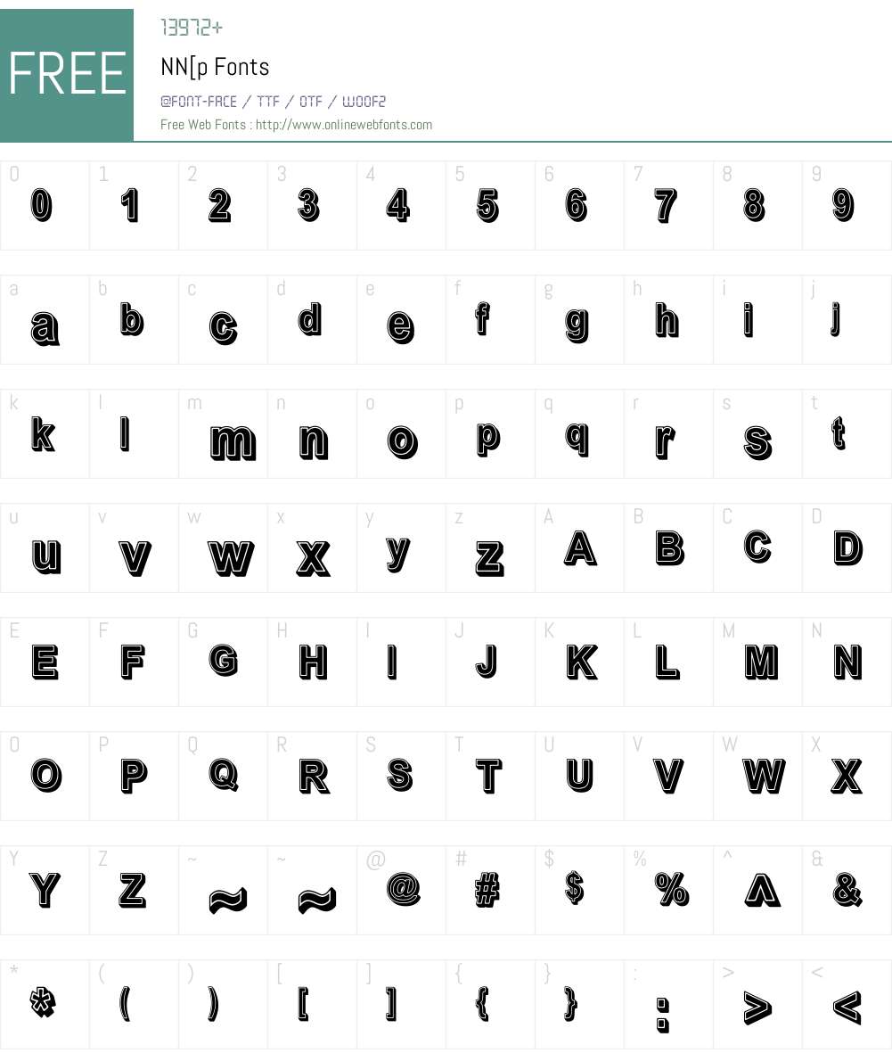 NN[p Font Screenshots