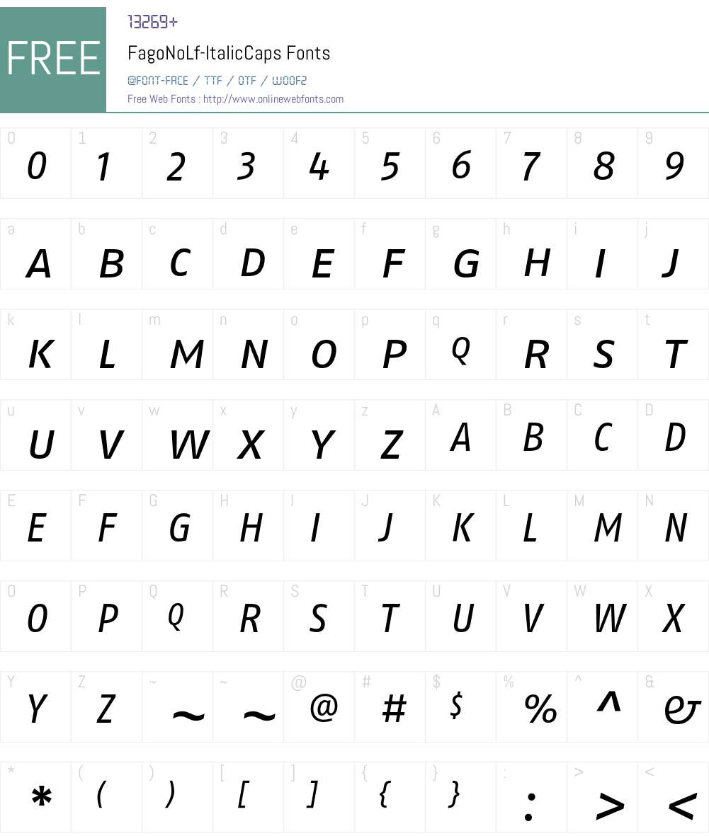 FagoNoLf Font Screenshots