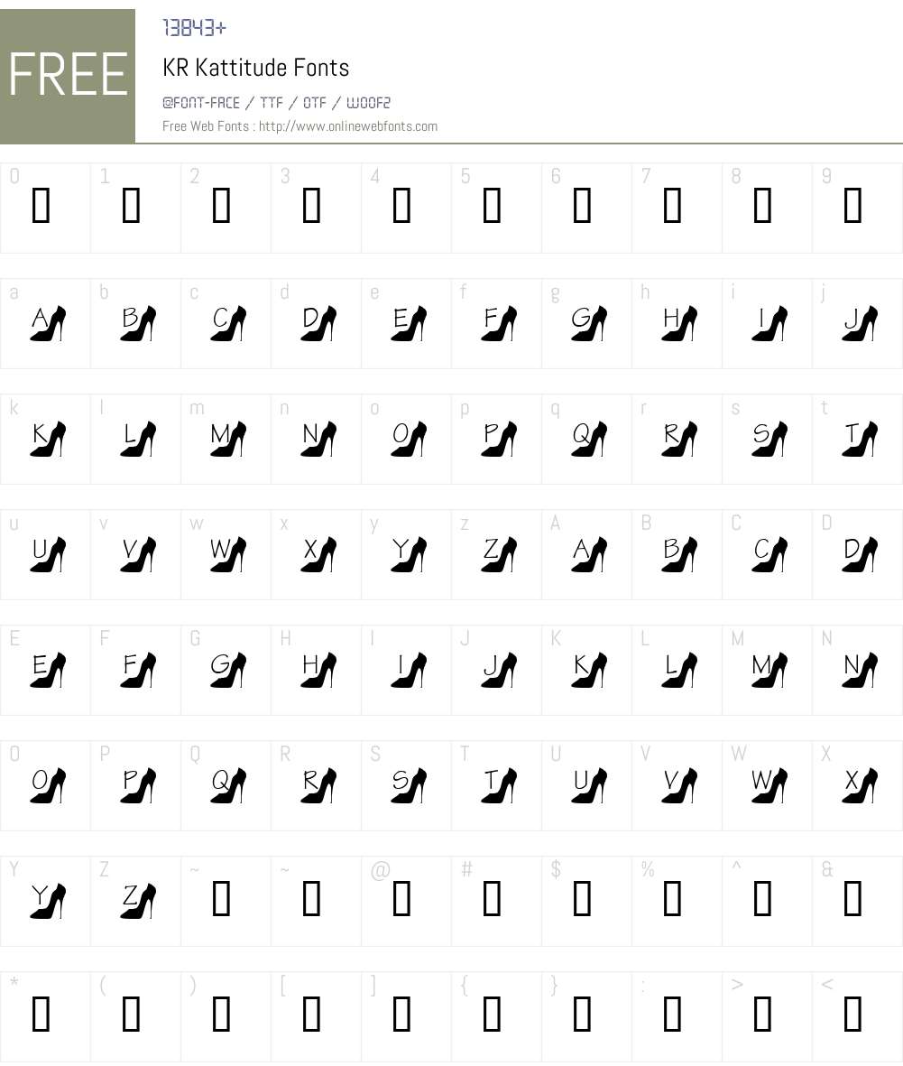KR Kattitude Font Screenshots