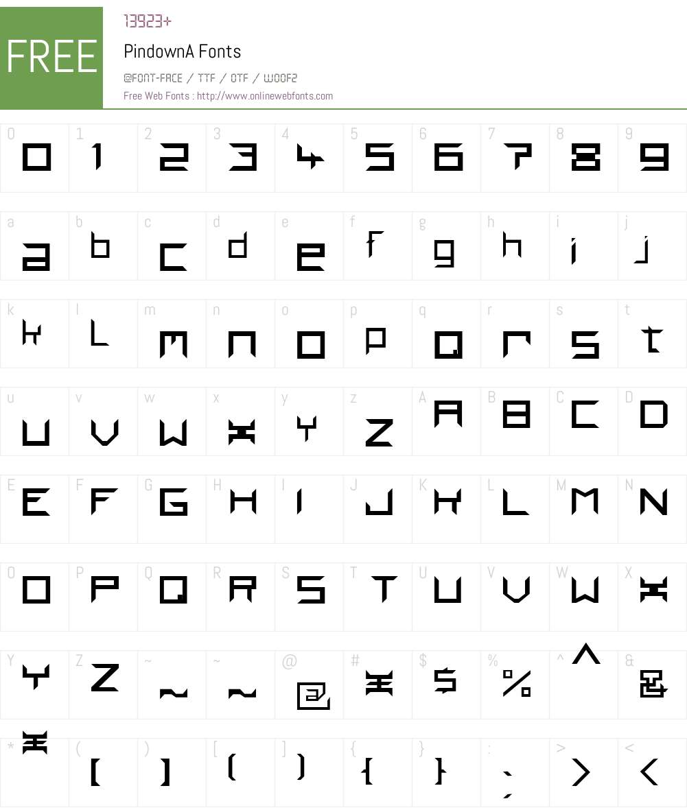 Pind Font Screenshots