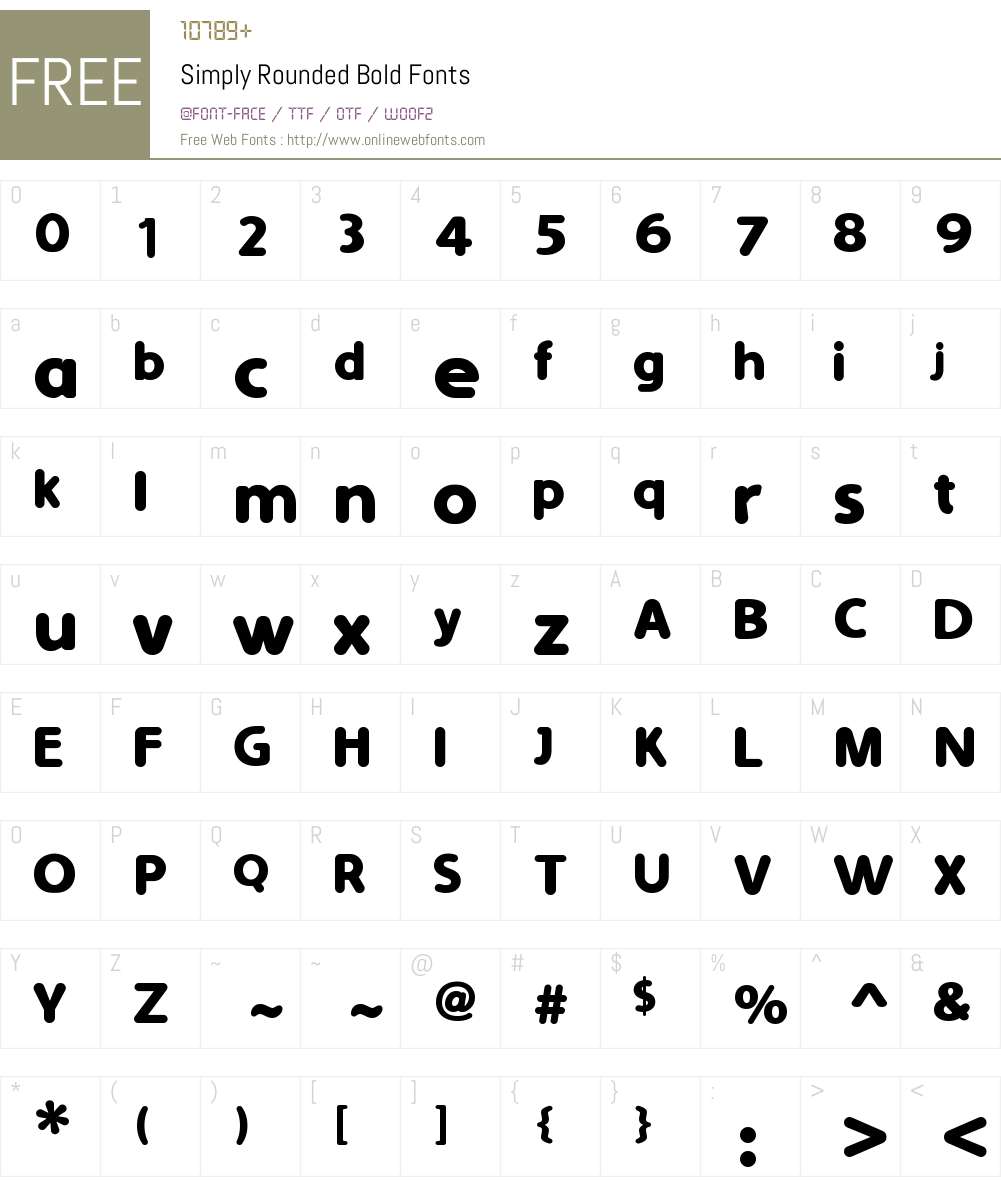 Simply Rounded Font Screenshots