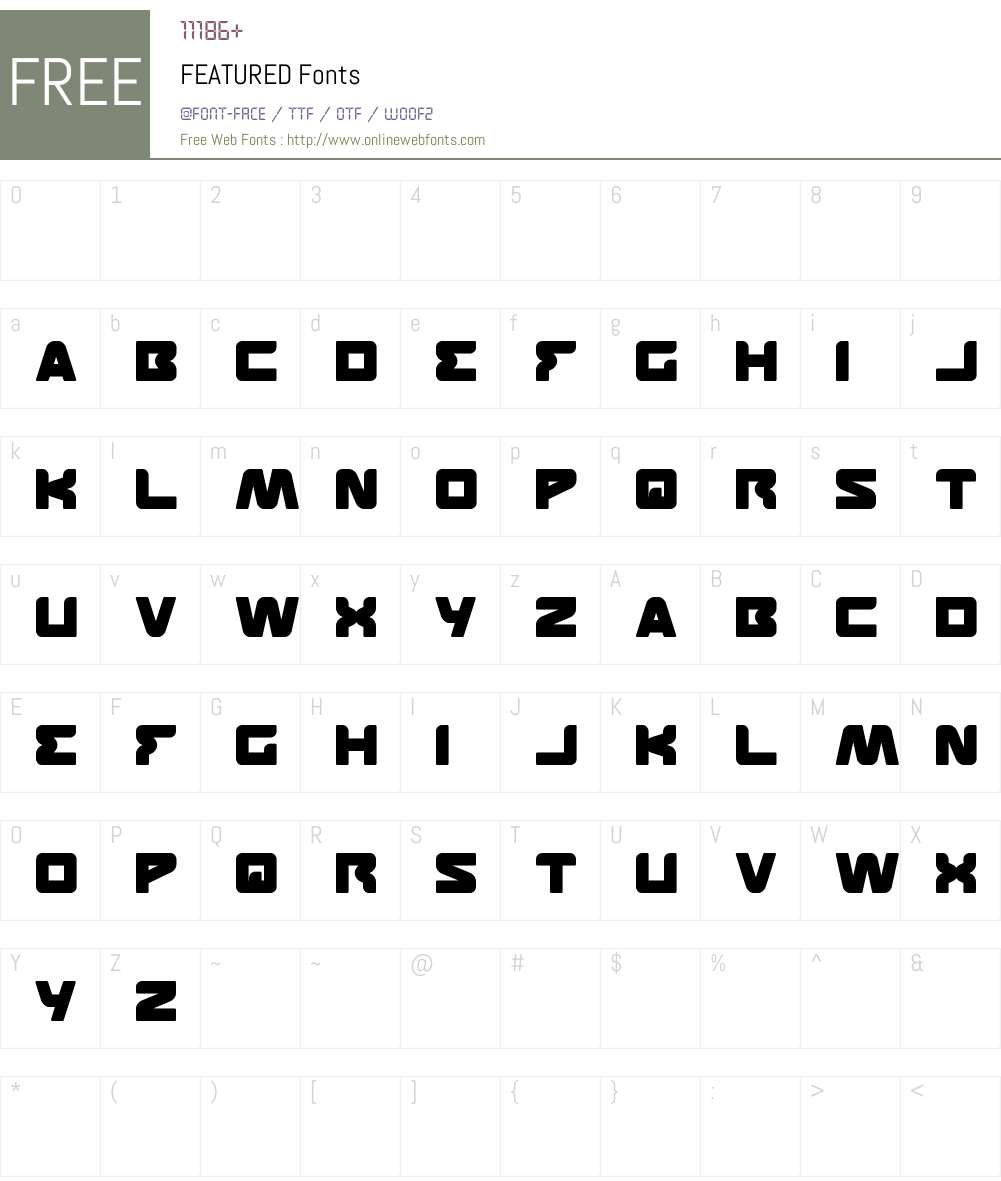 FEATURED Font Screenshots