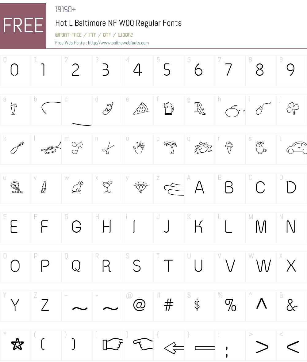 HotLBaltimoreNFW00-Regular Font Screenshots