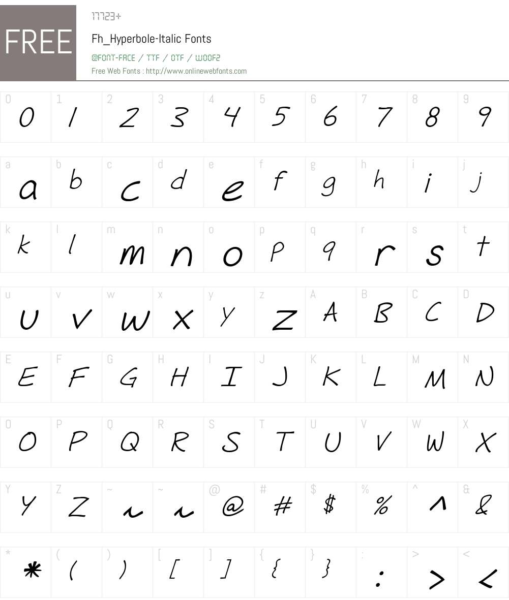 Fh_Hyperbole Font Screenshots