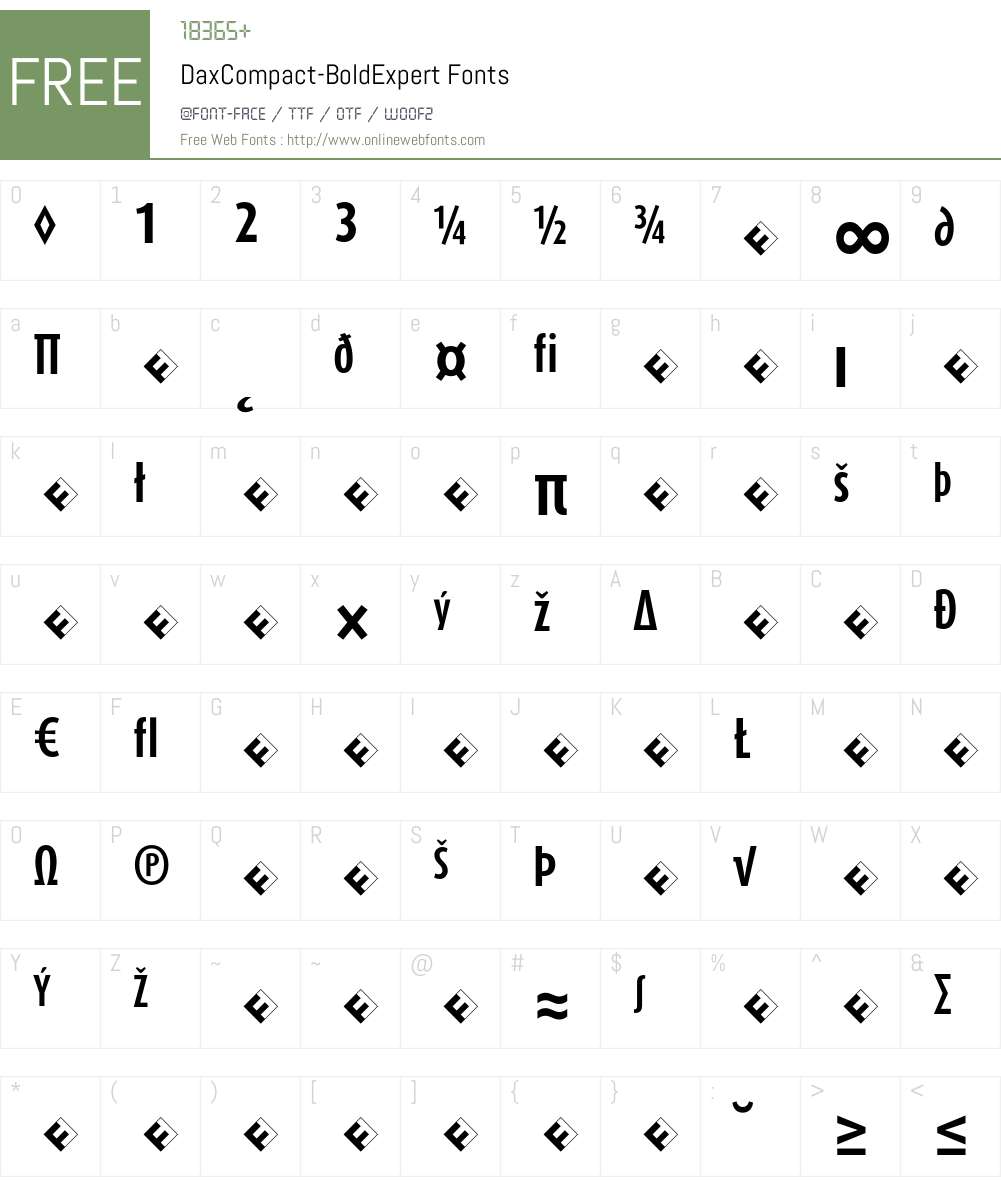 DaxCompact-BoldExpert Font Screenshots