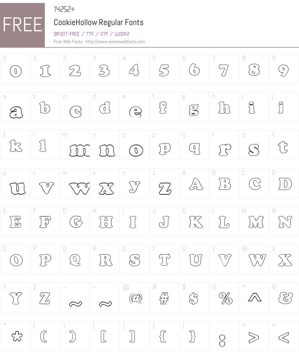 CookieHollow Font Screenshots