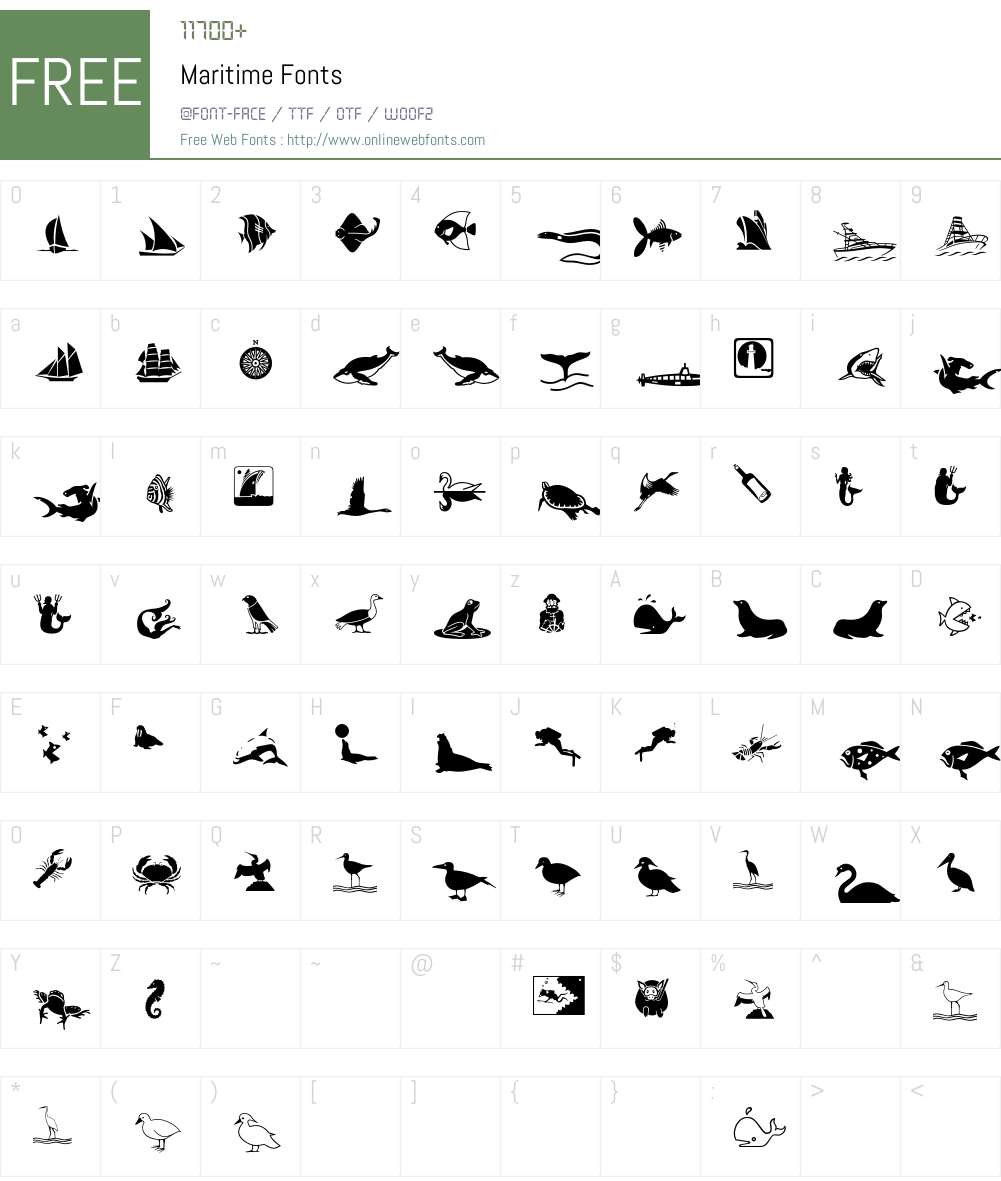 Maritime Font Screenshots