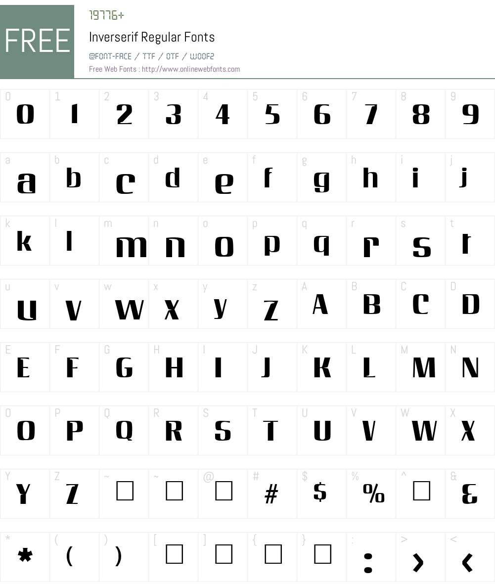 Inverserif Font Screenshots