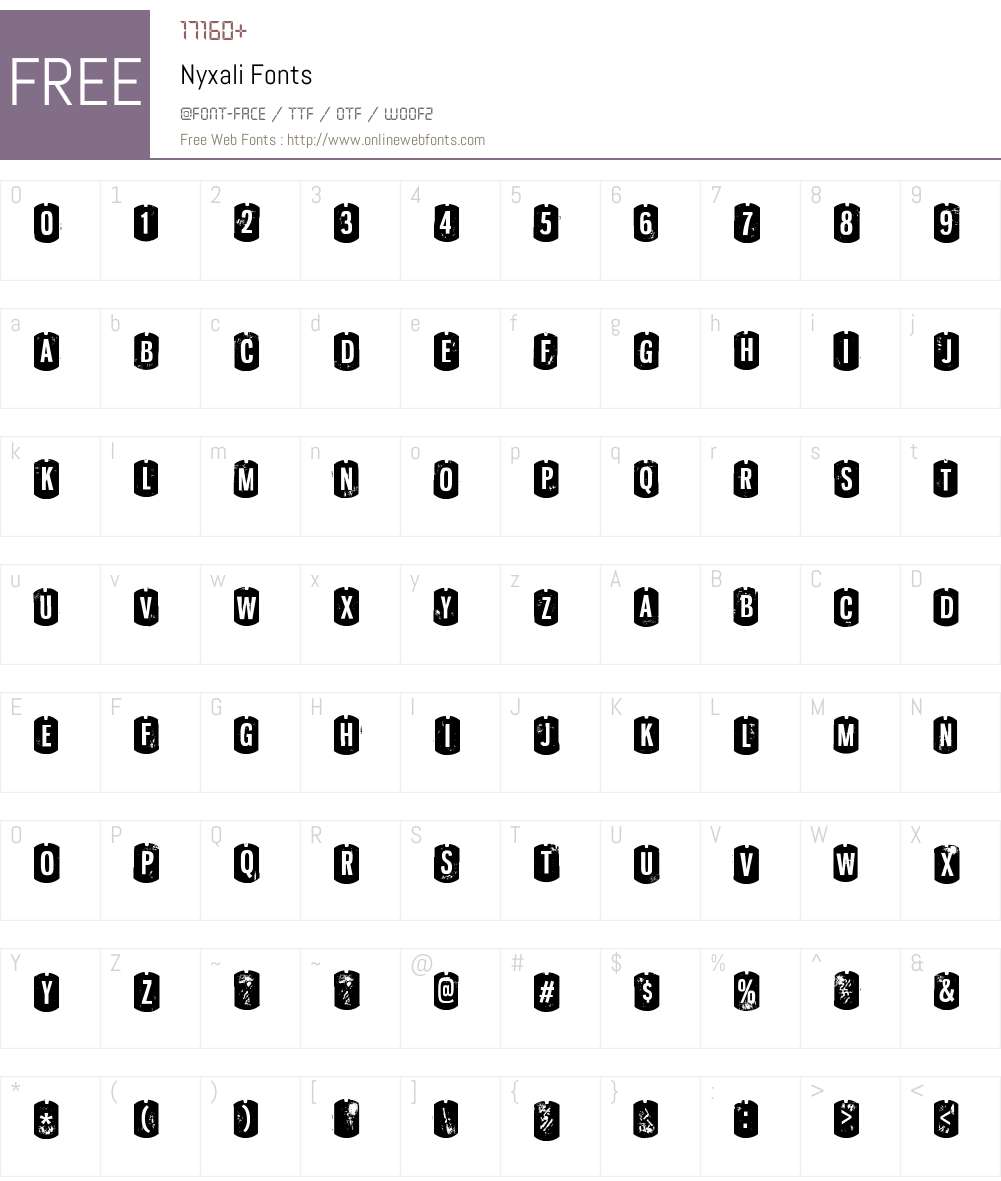 Nyxali Font Screenshots