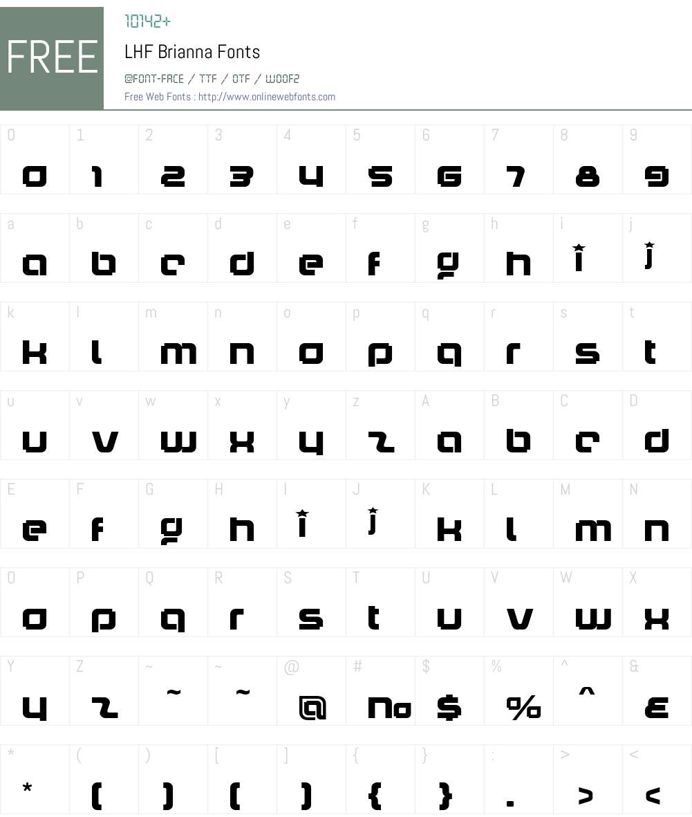 LHF Brianna Font Screenshots