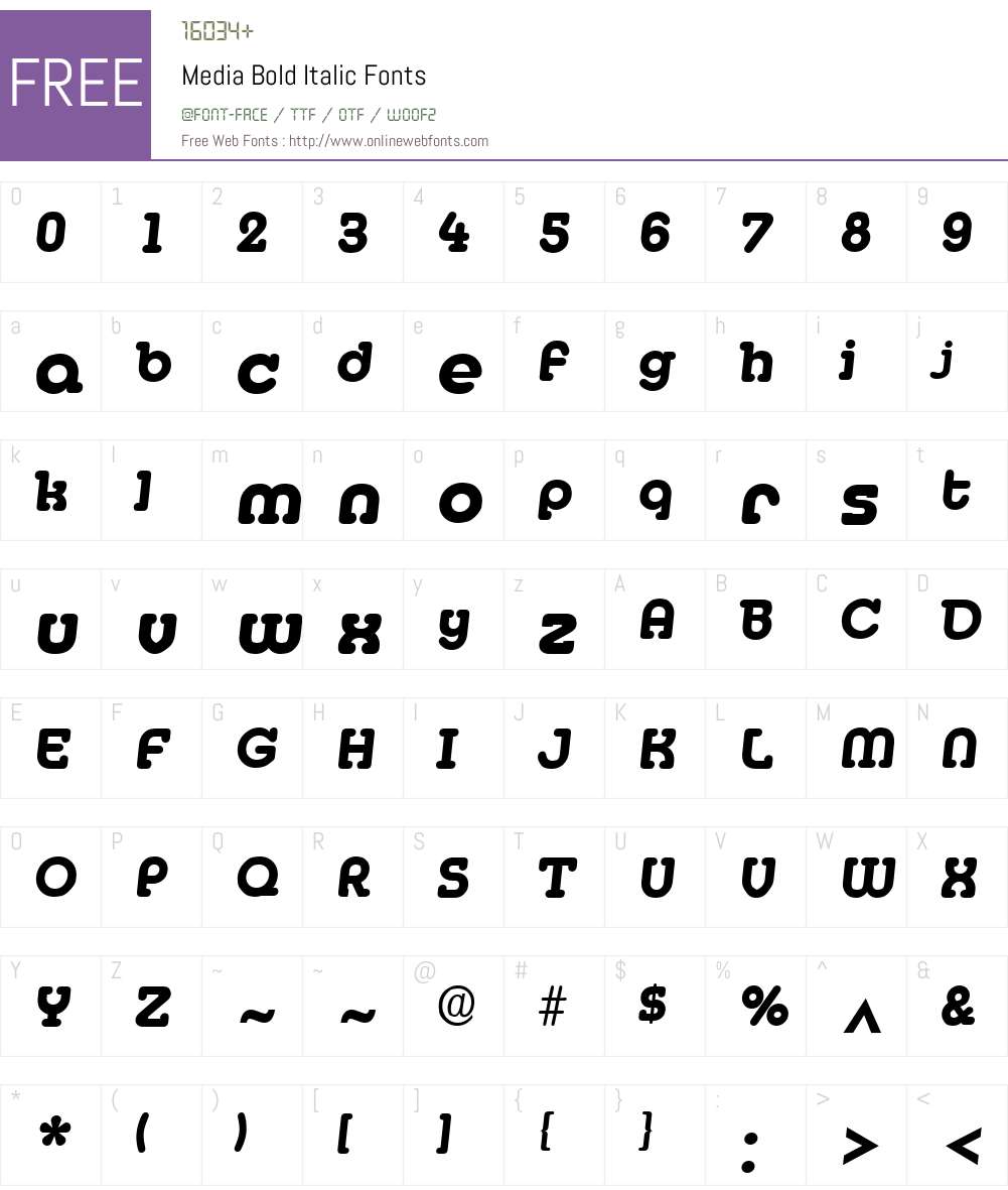 Media Font Screenshots