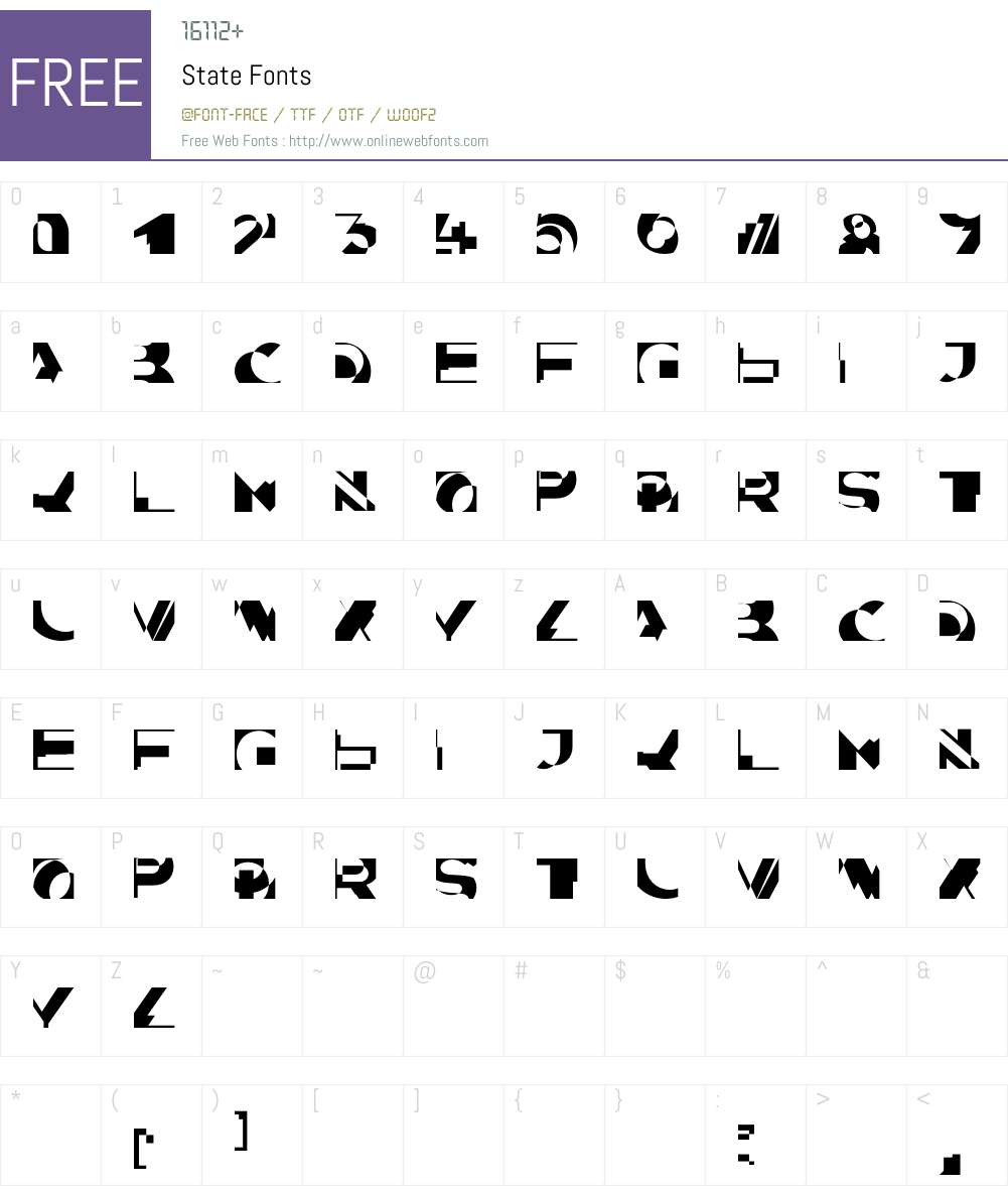 State Font Screenshots