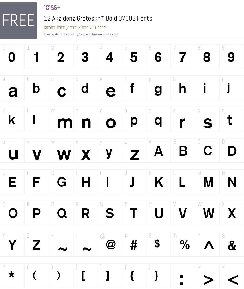 AkzidenzGrotesk Font Screenshots