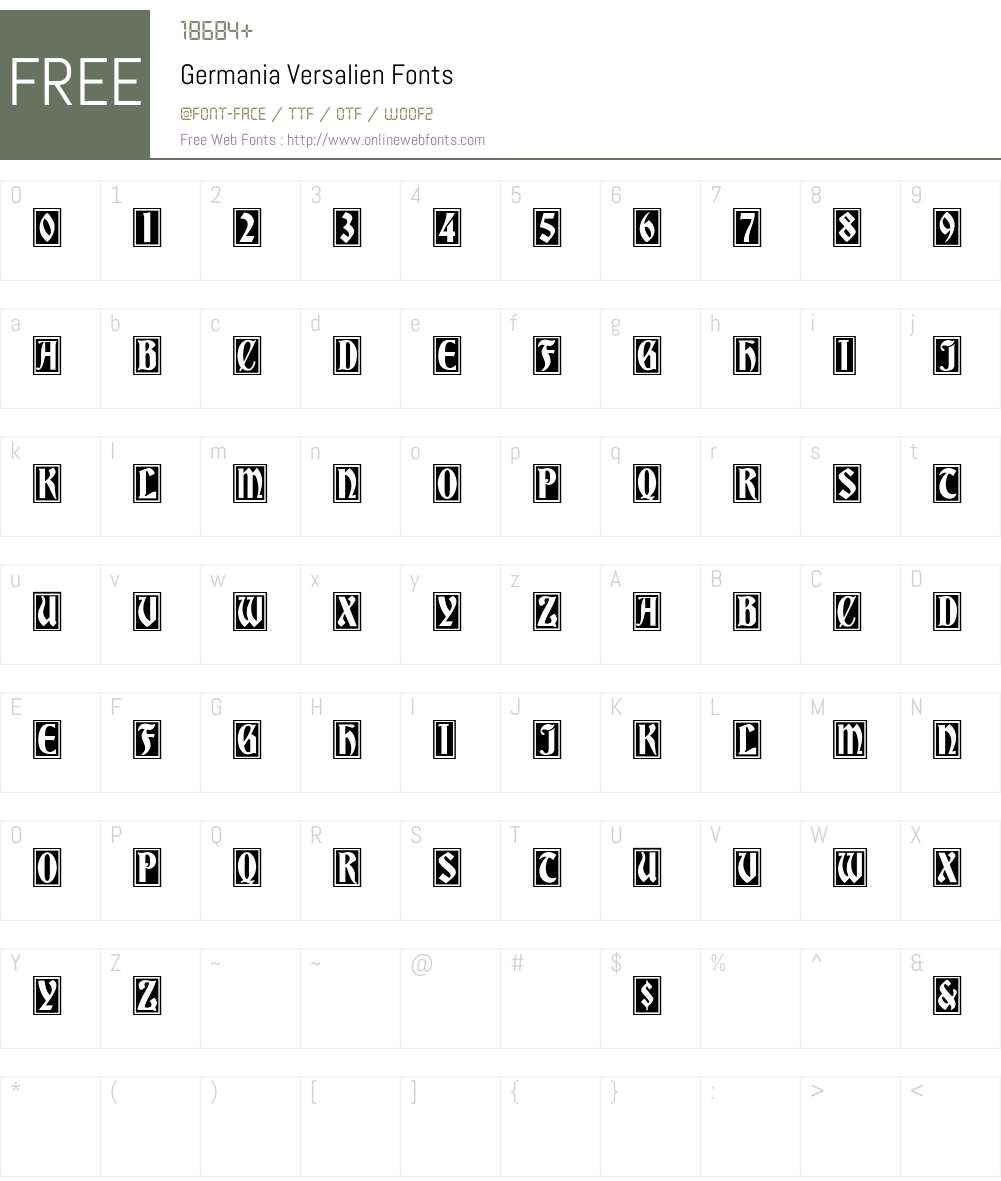 Germania Versalien Font Screenshots