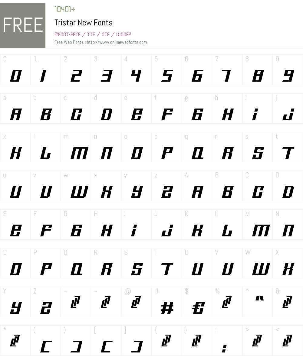 Tristar New Font Screenshots