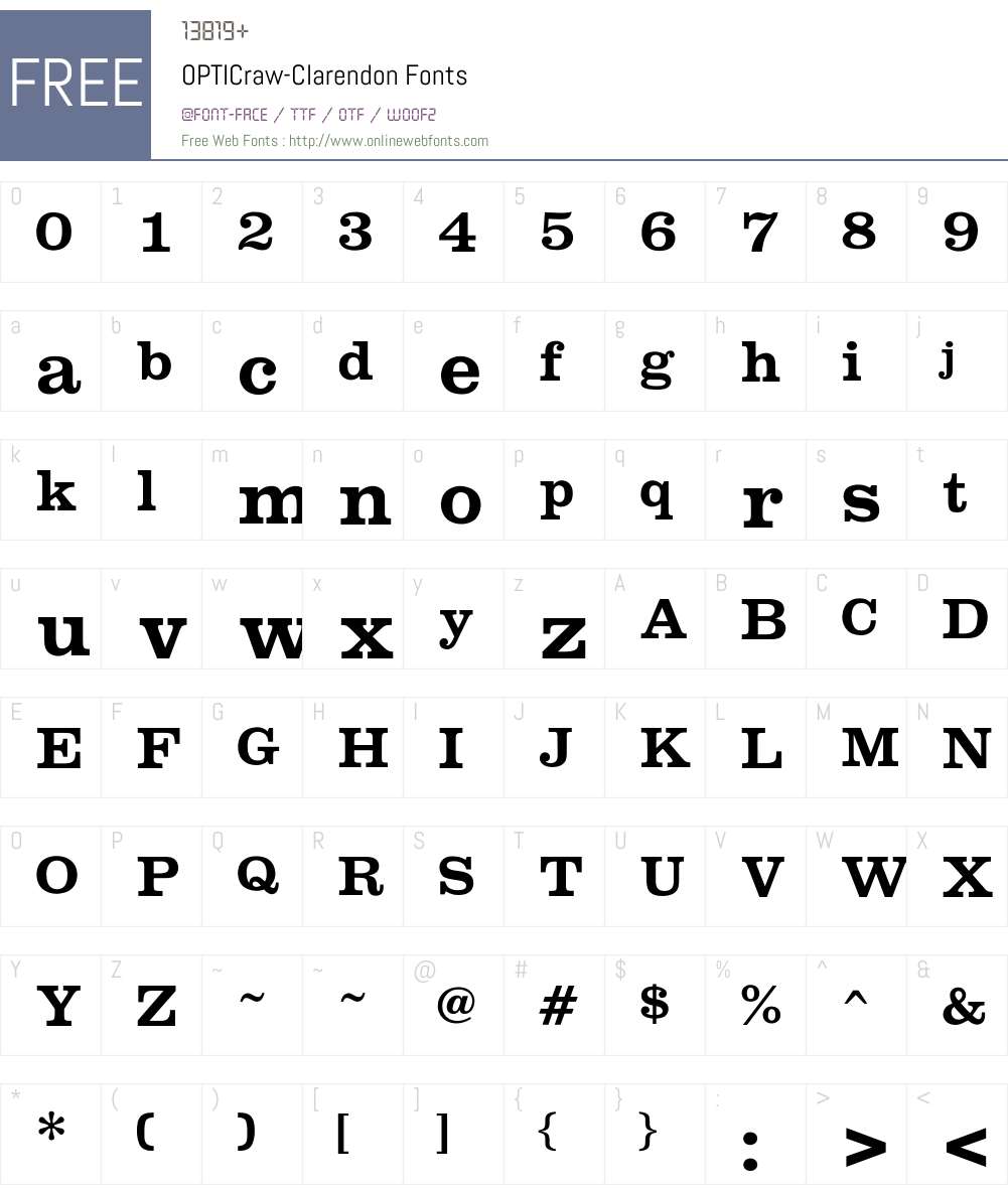 OPTICraw Font Screenshots