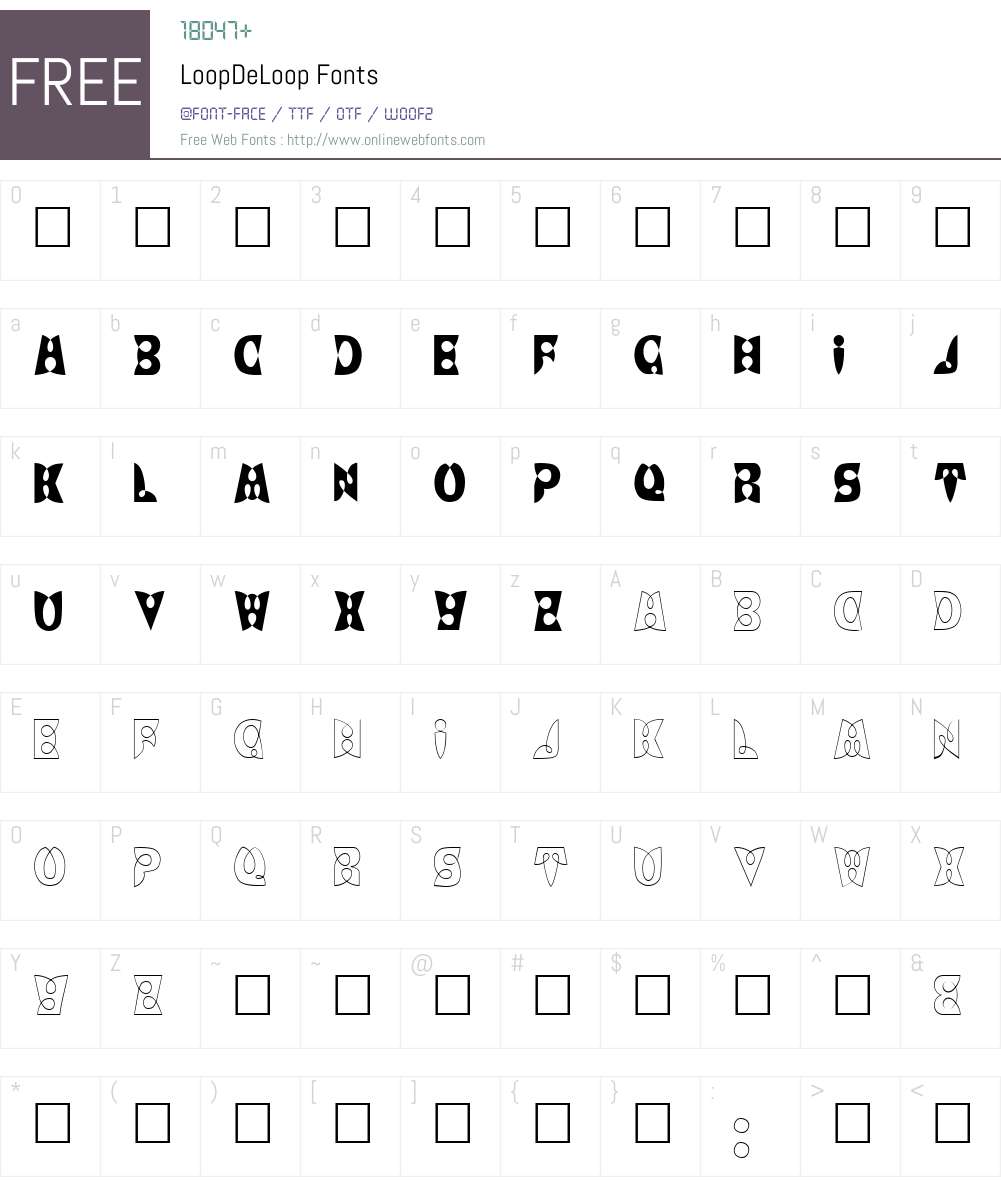 LoopDeLoop Font Screenshots