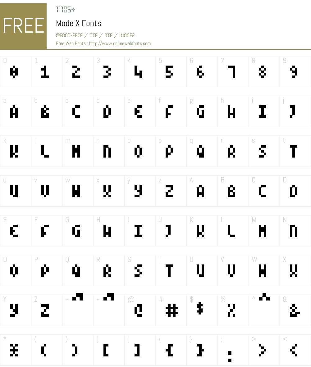 Mode X Font Screenshots