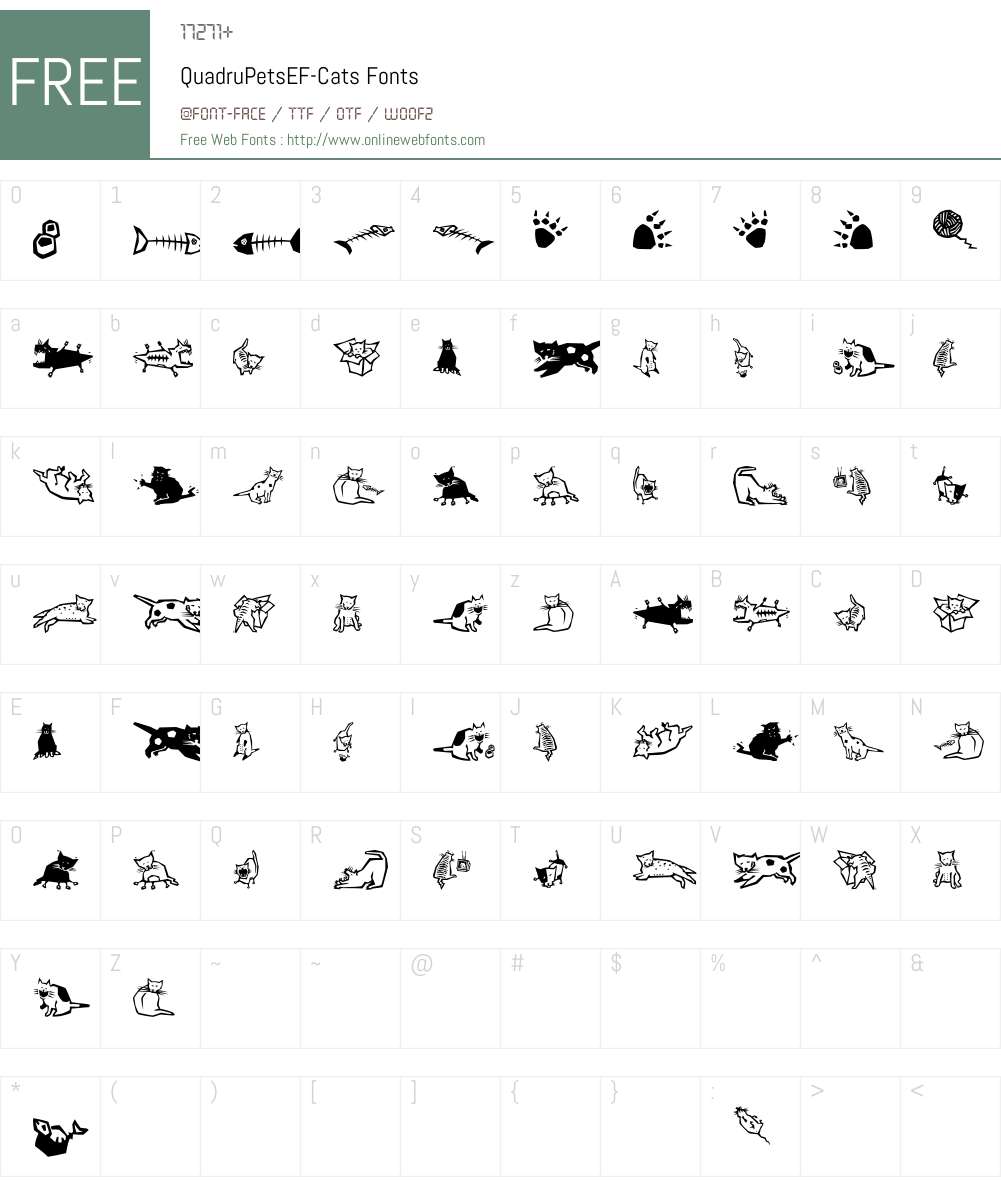 QuadruPetsEF Font Screenshots