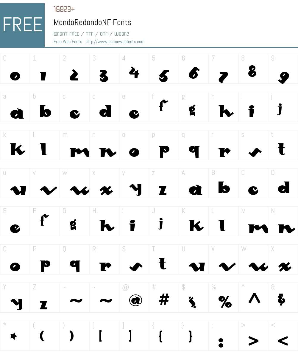 Mondo Redondo NF Font Screenshots