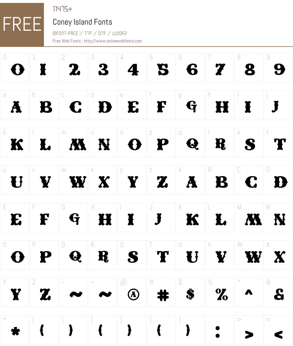 Coney Island Font Screenshots