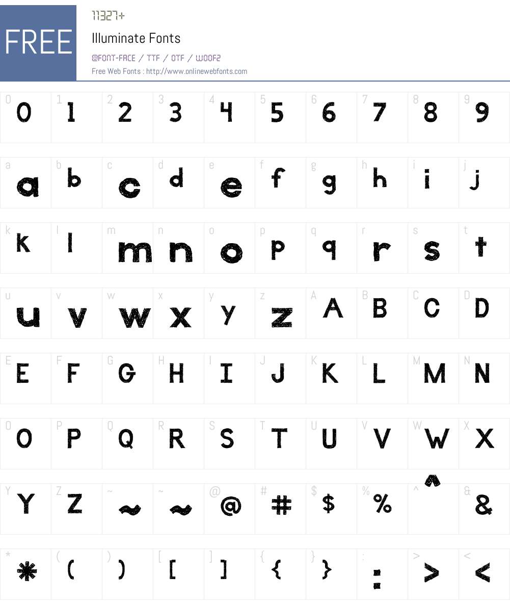 Illuminate Font Screenshots
