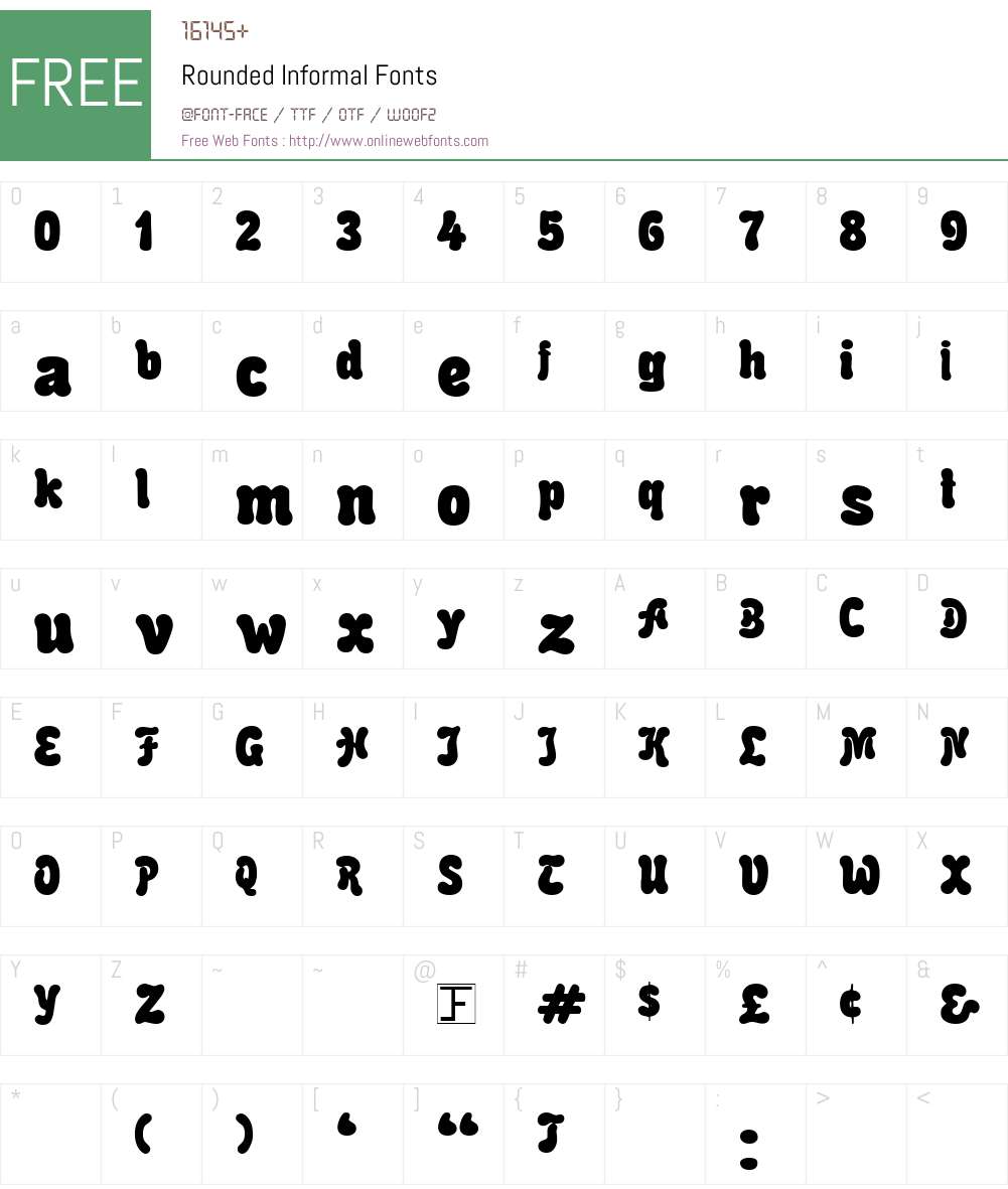 Rounded Informal Font Screenshots