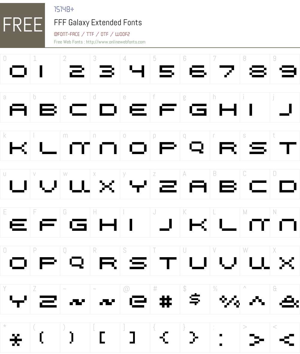 FFF Galaxy Extended Font Screenshots