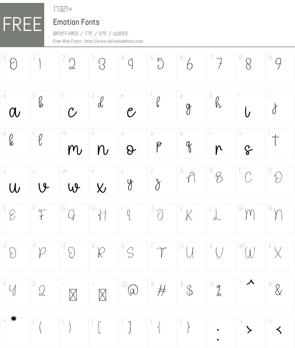 Emotion 1.002;Fontself Maker 3.5.8 Fonts Free Download - OnlineWebFonts.COM