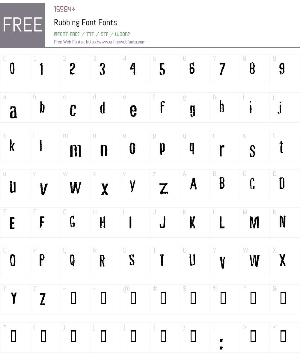 Rubbing Font Font Screenshots