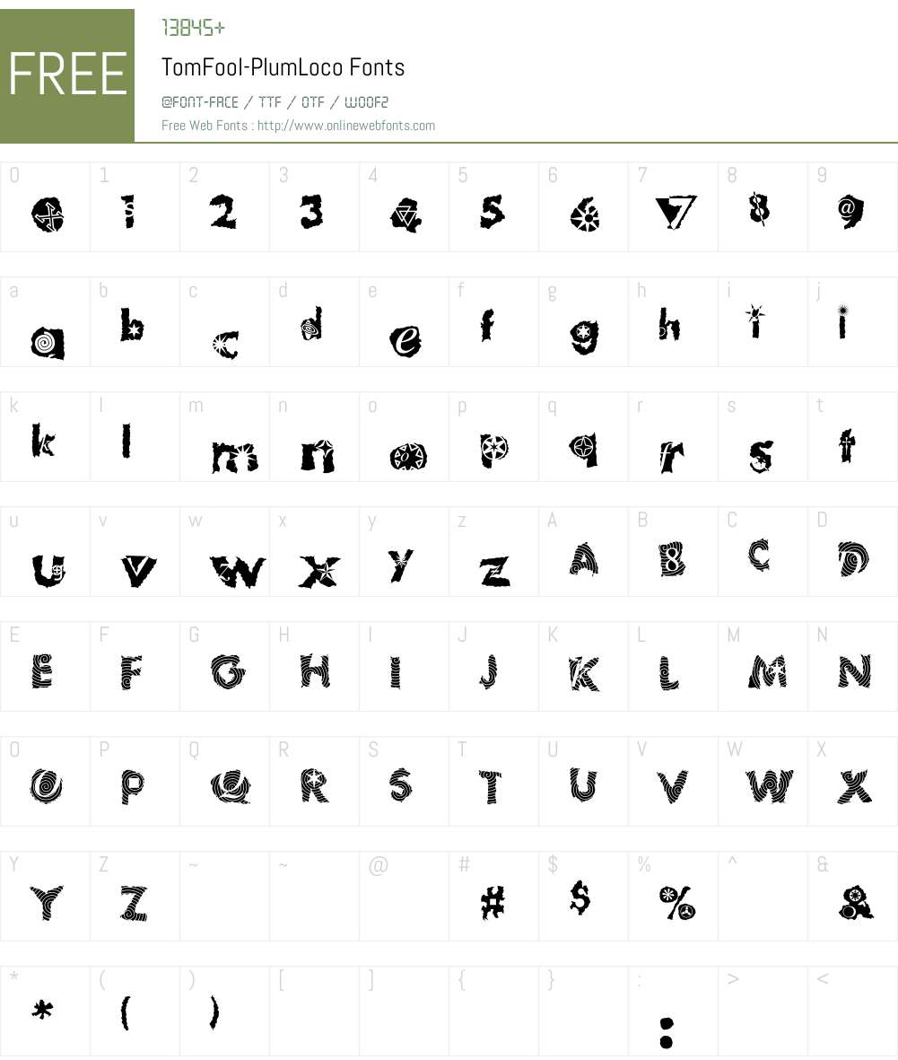 TomFool Font Screenshots