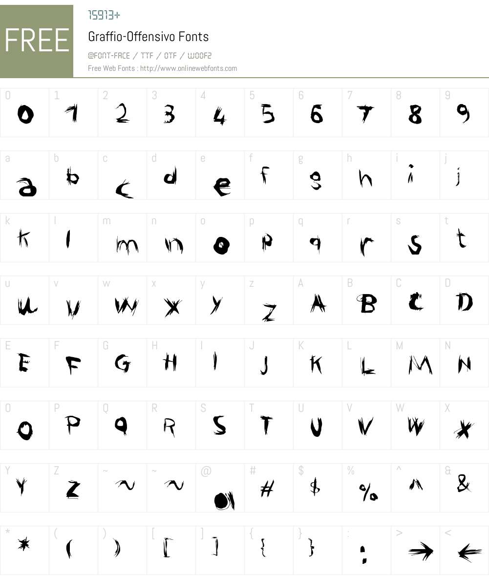 Graffio Font Screenshots
