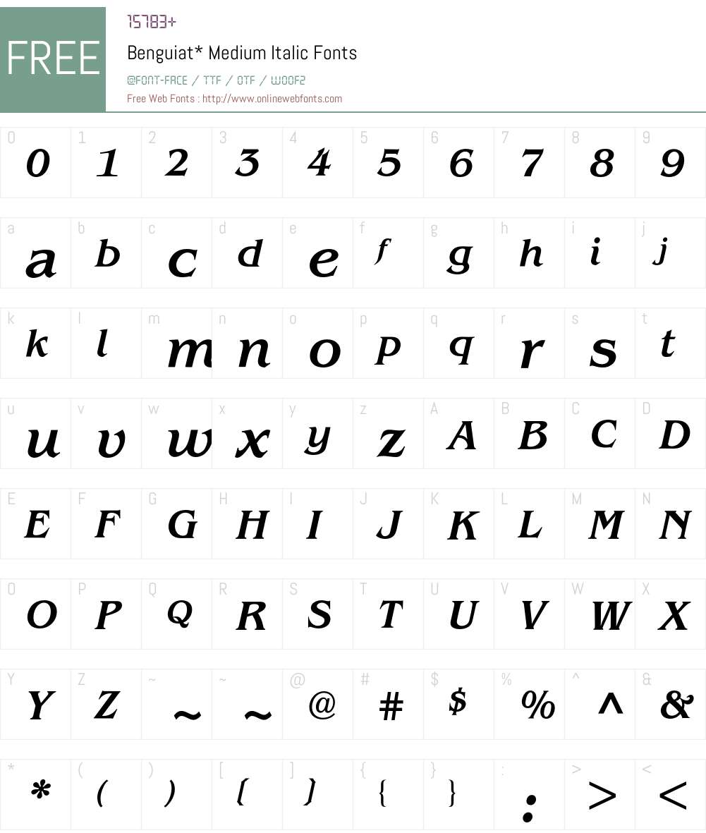 Benguiat BQ Font Screenshots