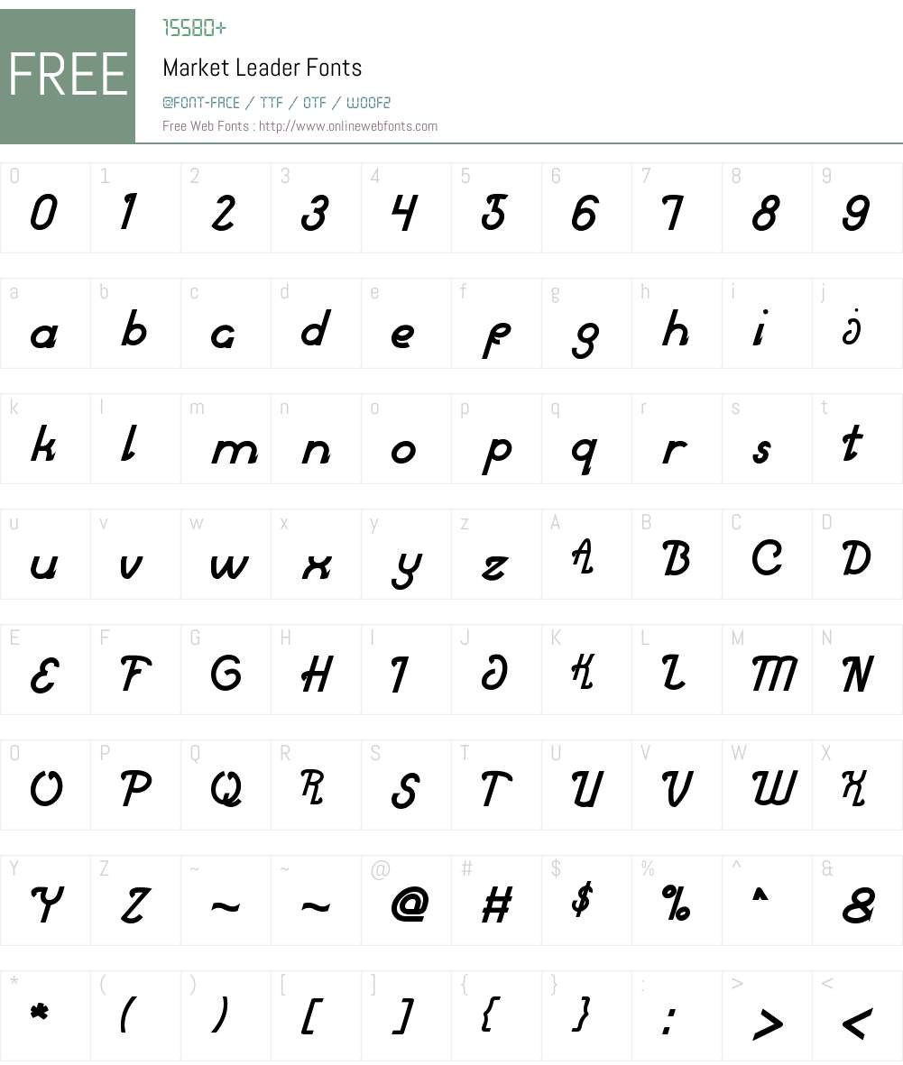 Market Leader Font Screenshots
