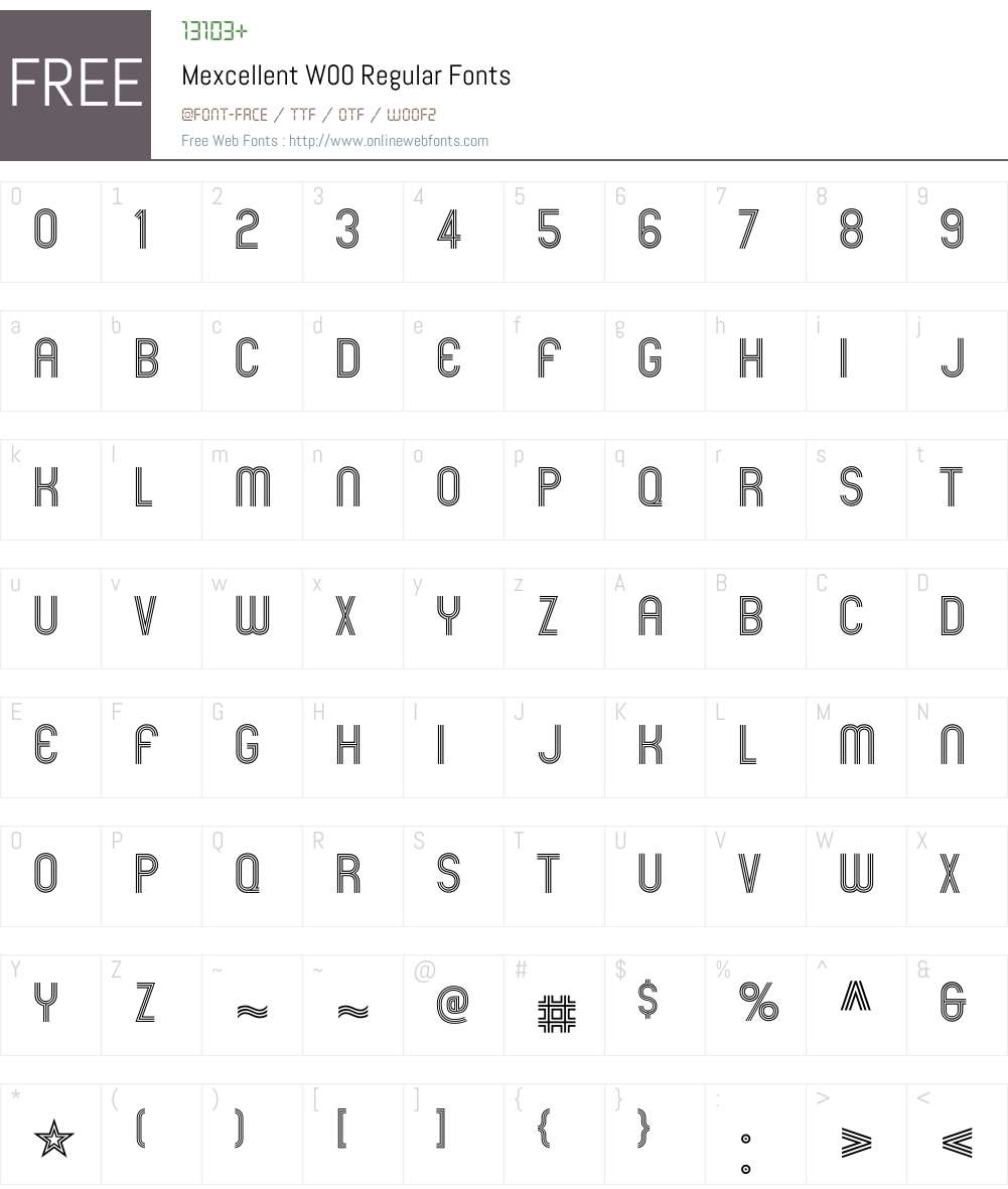 MexcellentW00-Regular Font Screenshots