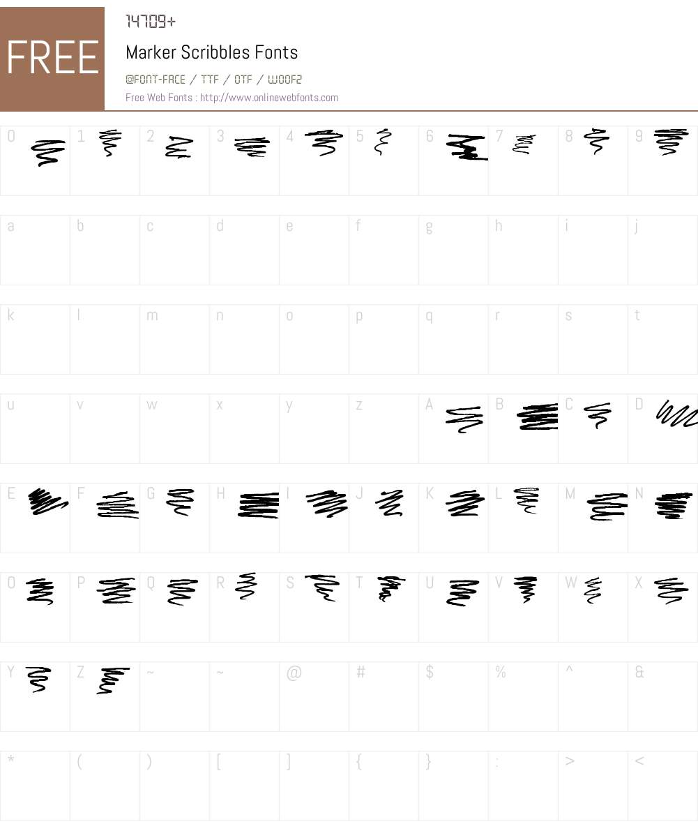 Marker Scribbles Font Screenshots