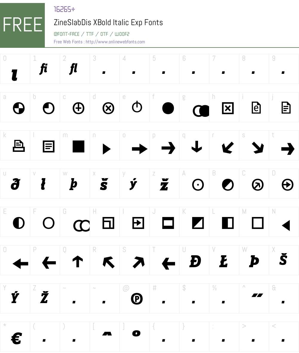 ZineSlabDis Font Screenshots