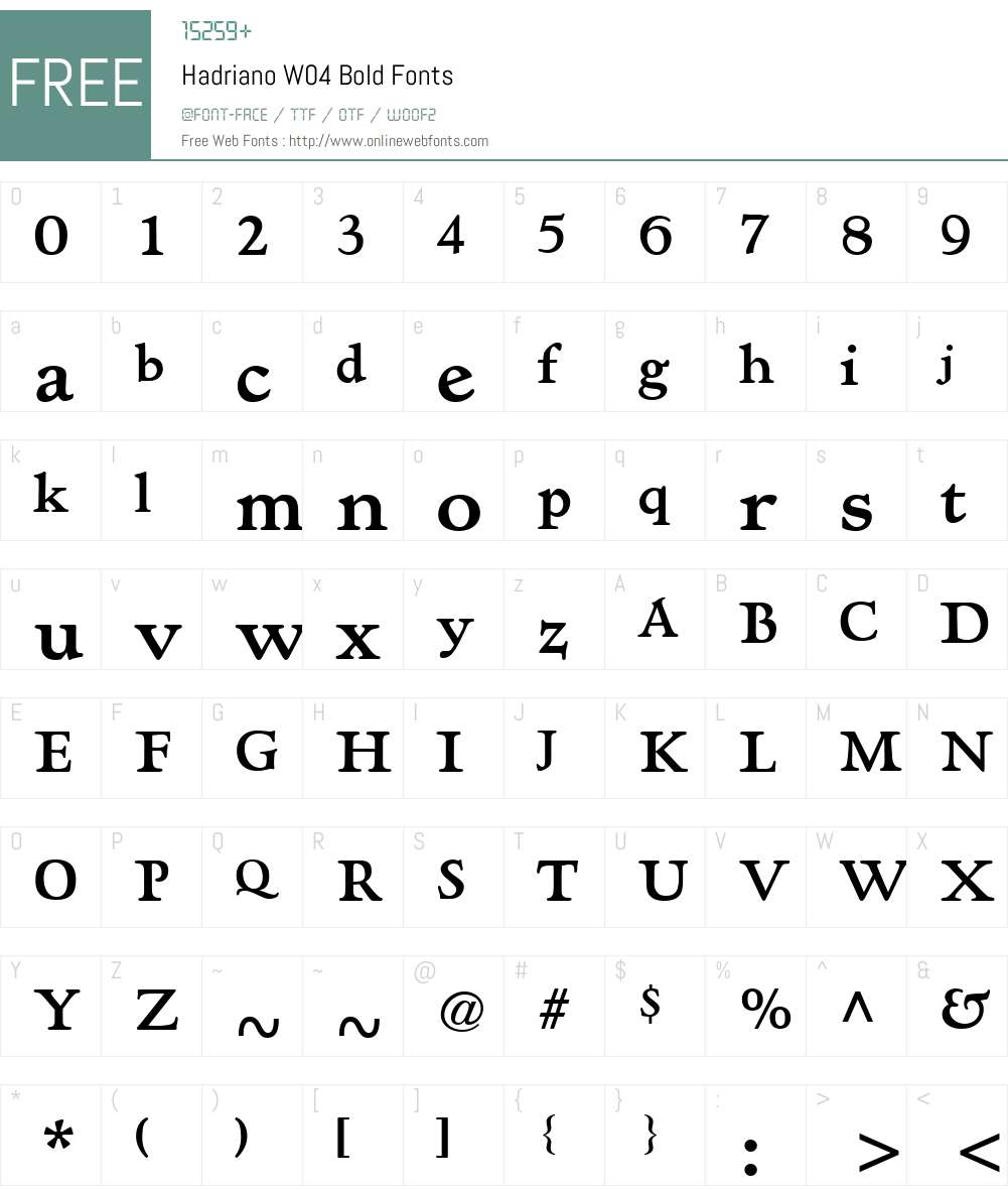 Hadriano Font Screenshots