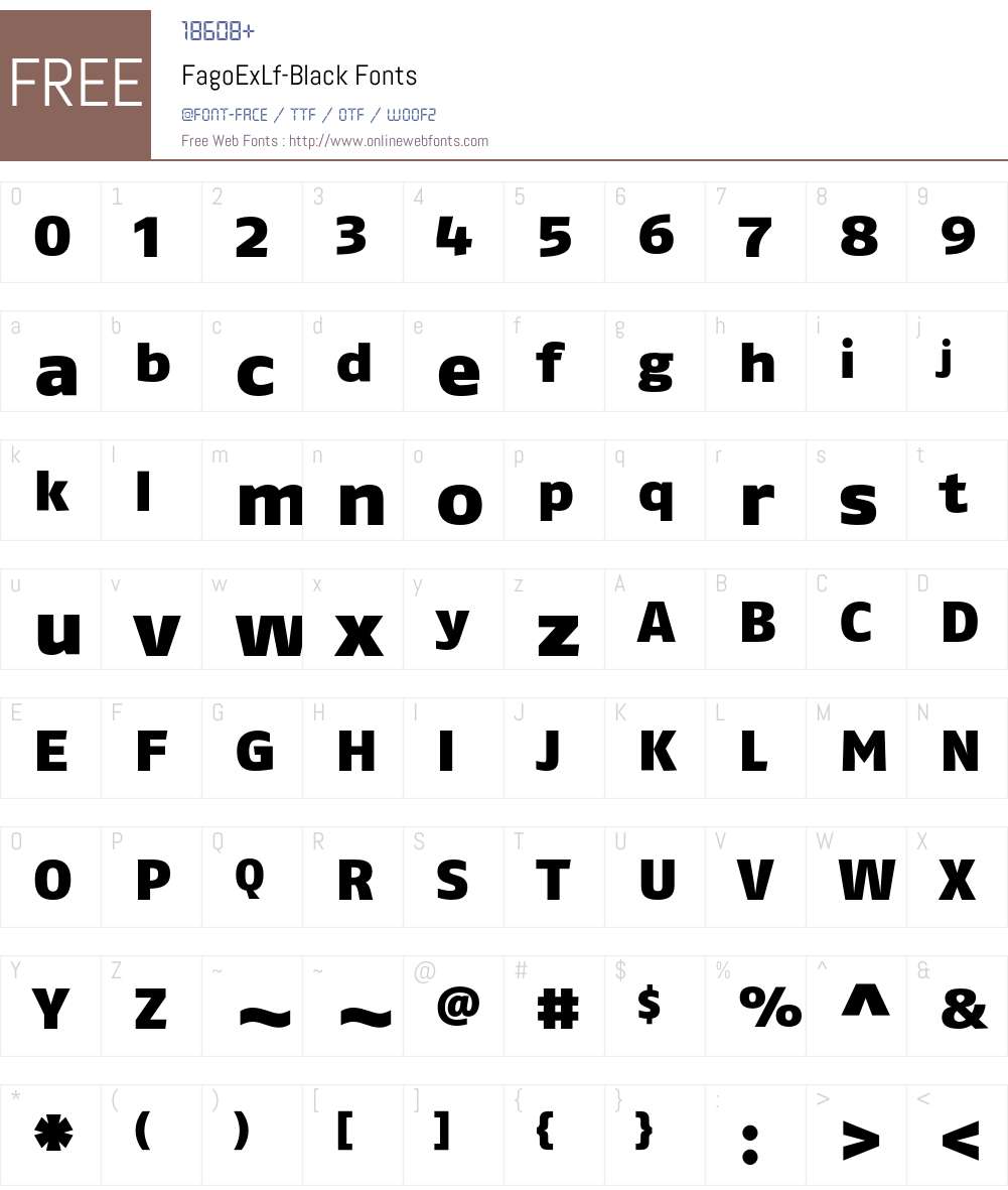 FagoExLf Font Screenshots