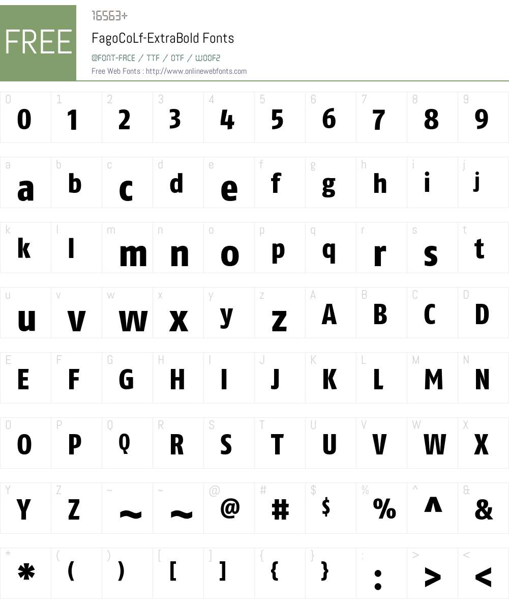 FagoCoLf Font Screenshots